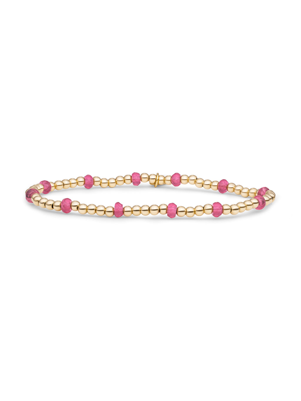 Reverse Roundel Armband Candy Jade - Gold Plated