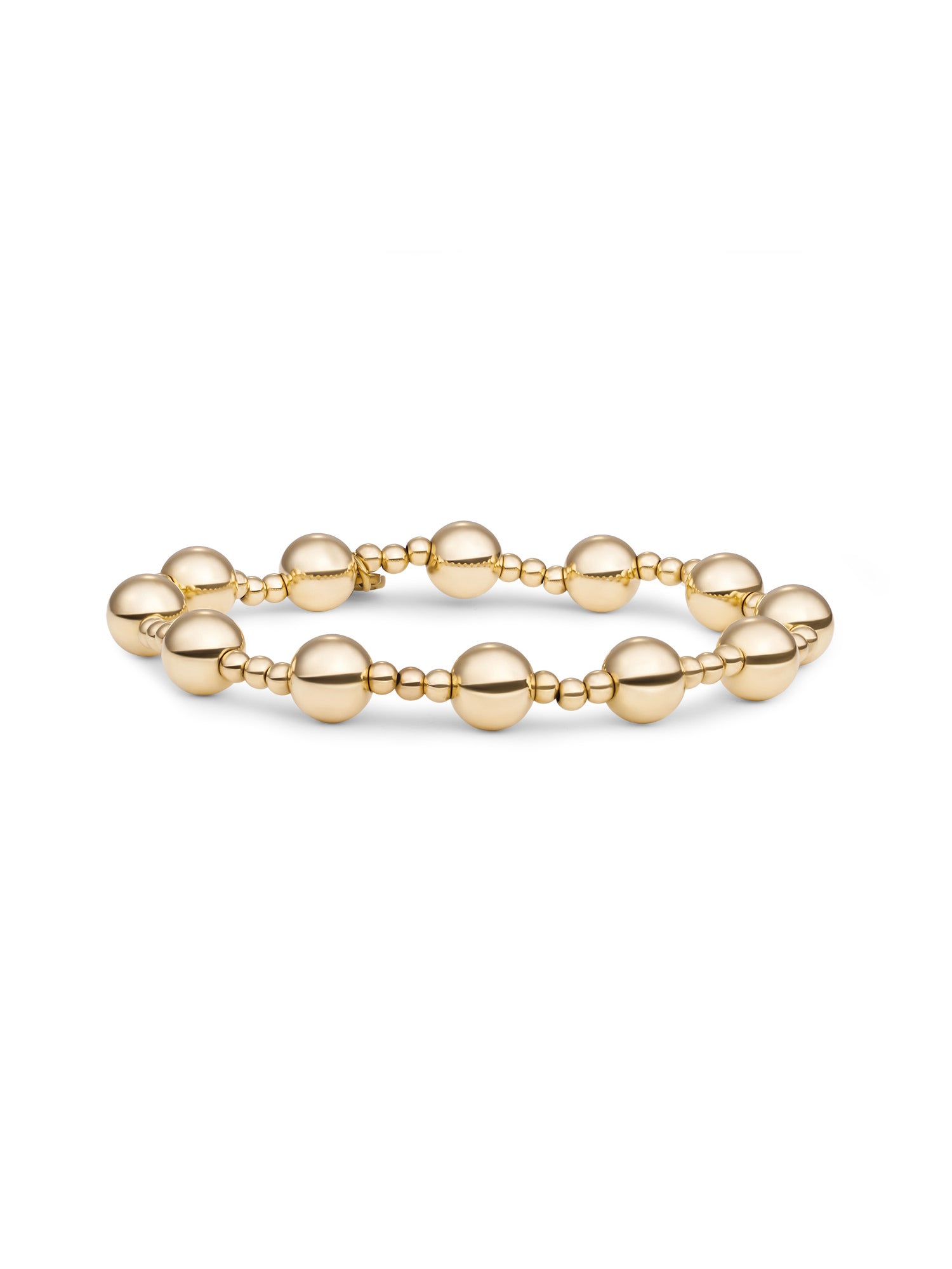 Bold Mix Armband 8mm + 3mm - Gold Plated