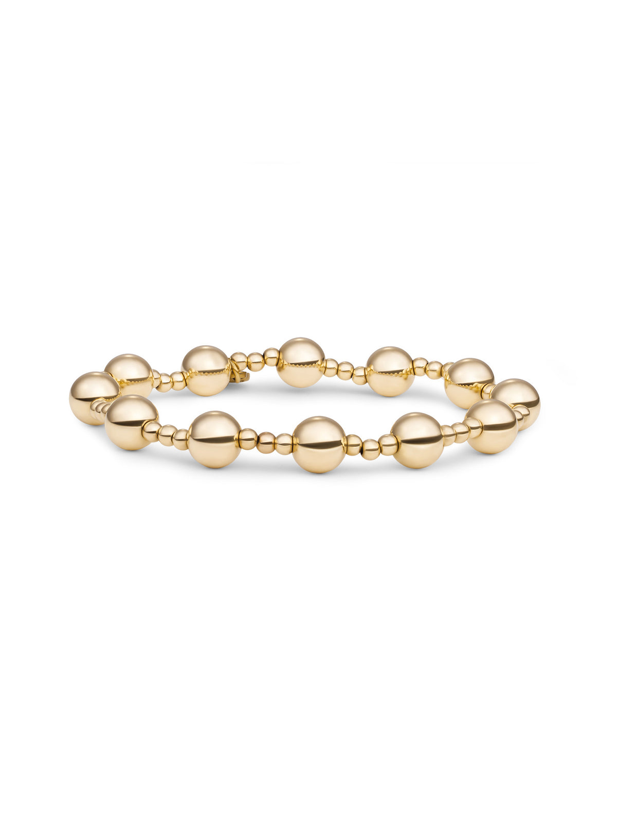 Bold Mix Armband 8mm + 3mm - Gold Plated