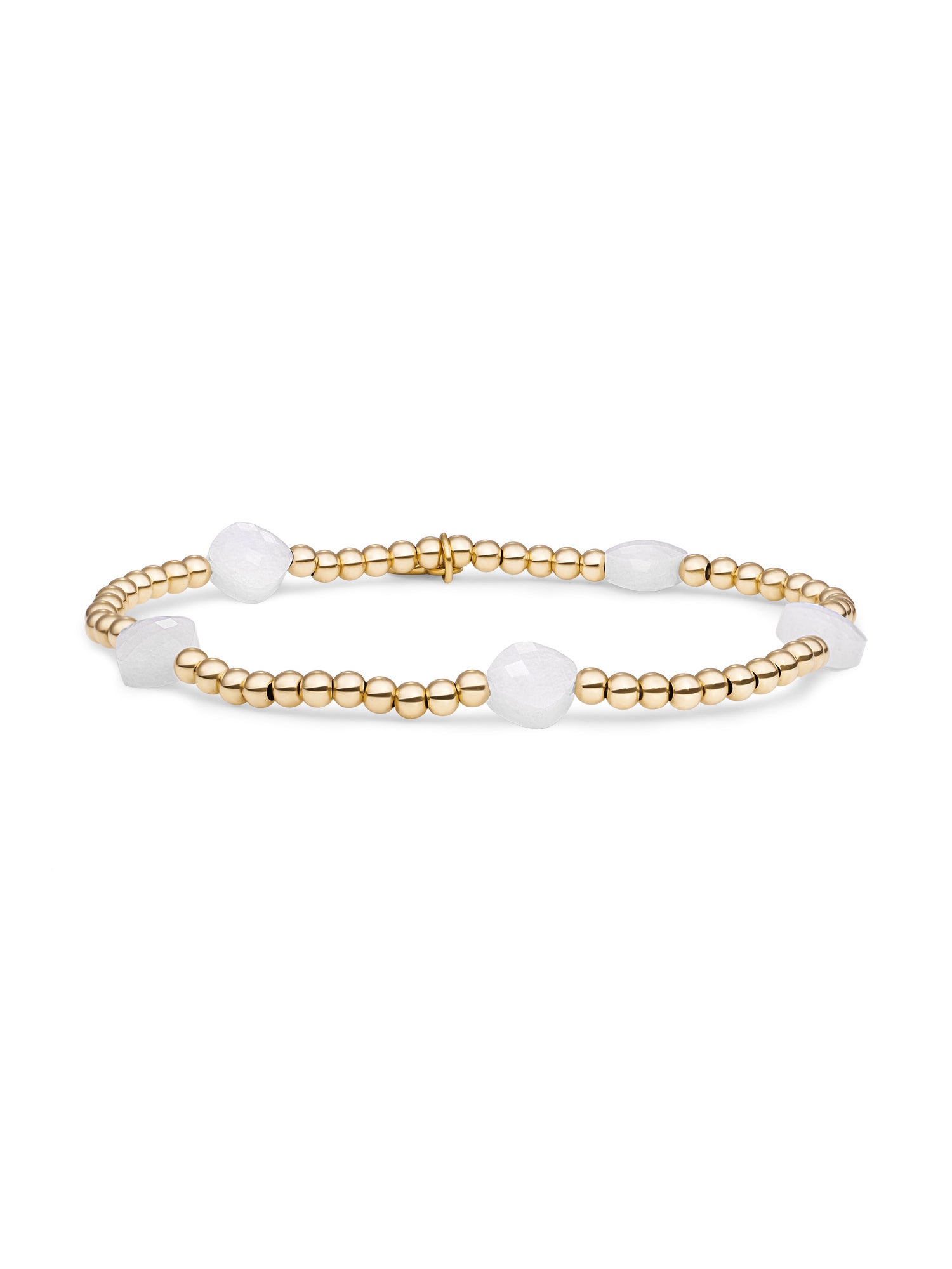 Cushion Cut Armband Moonstone - Gold Plated