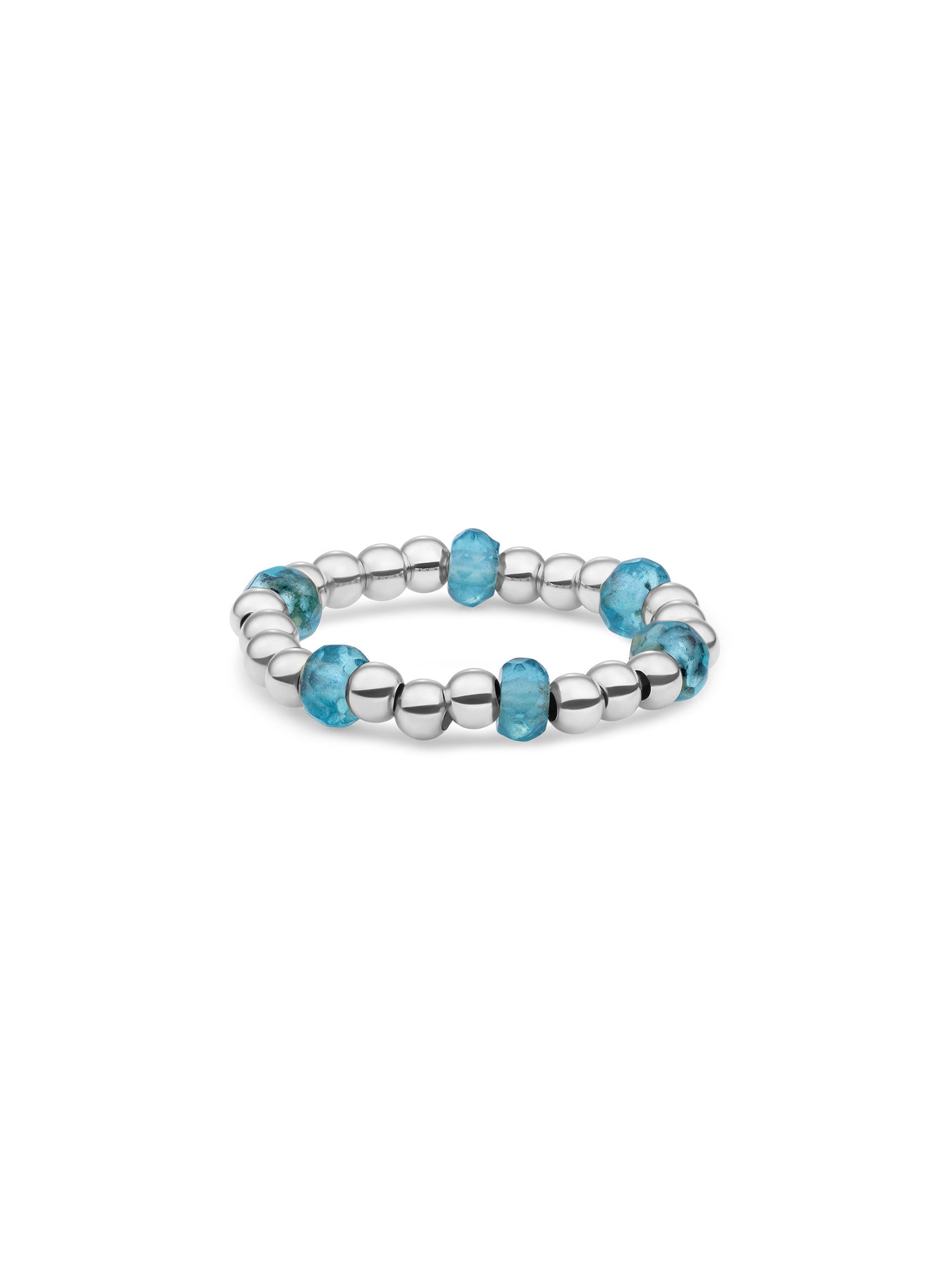 Kralen Ring Facet Roundel Turquoise Quartz - Kralen Ring Facet Roundel Turquoise Quartz