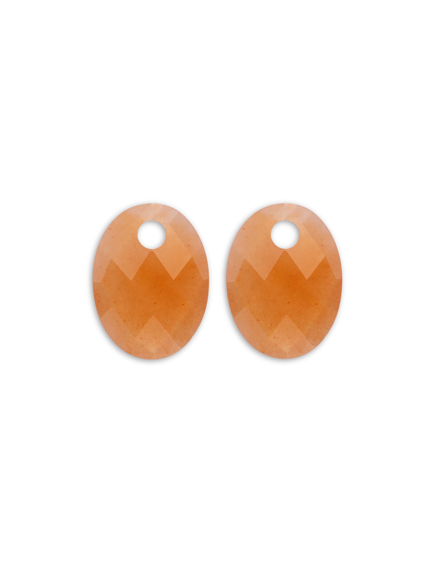 Oorbel Edelstenen Medium Oval Red Aventurine - Oorbel Edelstenen Medium Oval Red Aventurine