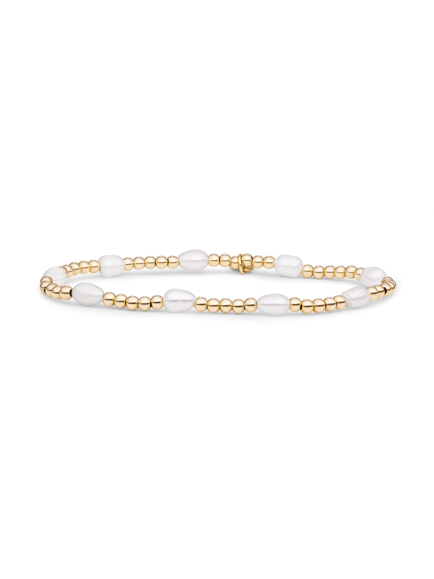Reverse Roundel Armband Mother of Pearl - Gold Plated