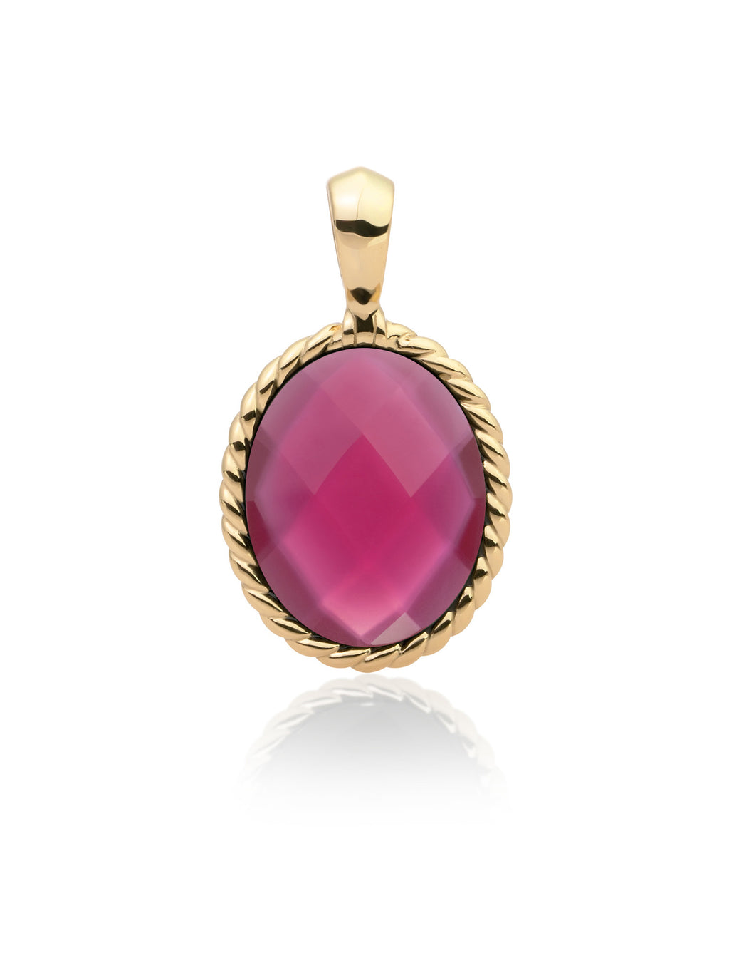 Twist Pendant Candy Jade - Gold Plated