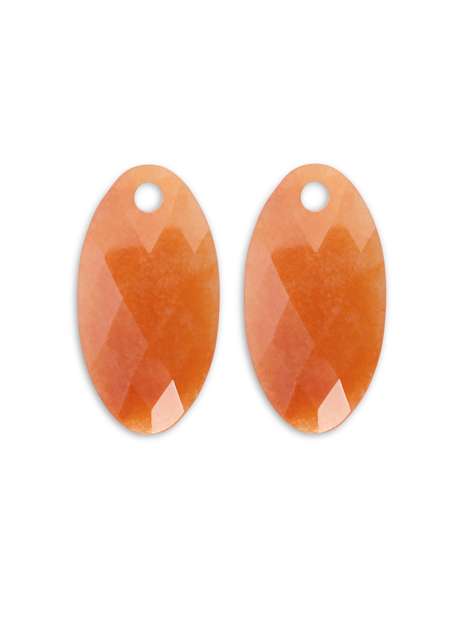 Oorbel Edelstenen Large Leaf Red Aventurine - Oorbel Edelstenen Large Leaf Red Aventurine
