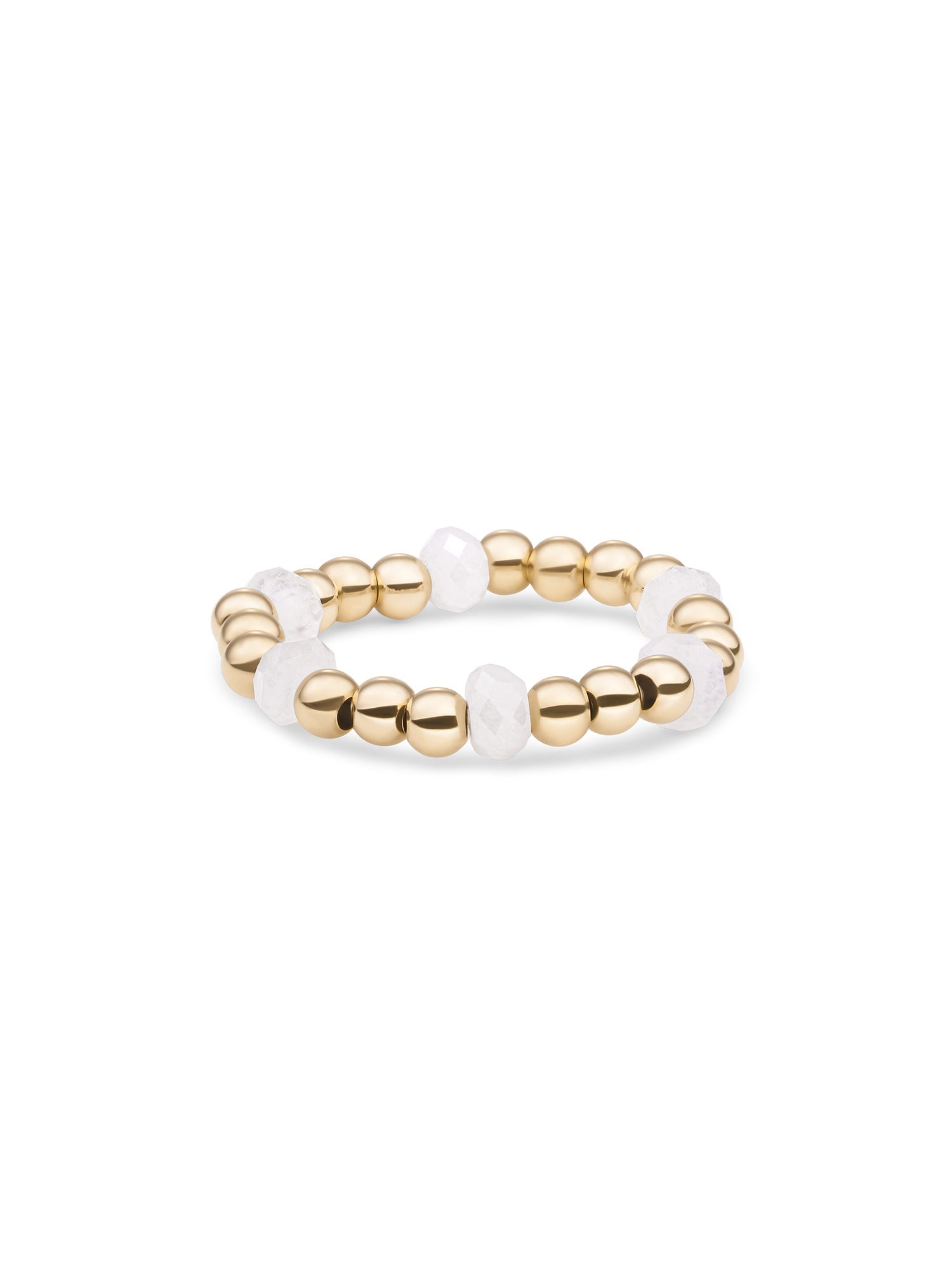 Kralen Ring Facet Roundel Moonstone - Kralen Ring Facet Roundel Moonstone