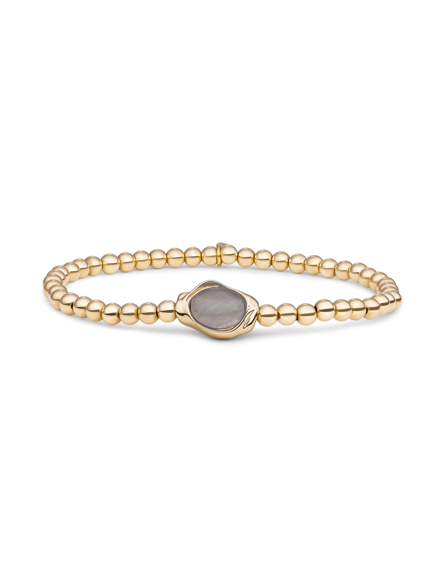Flow Armband Smoky Quartz - Gold Plated