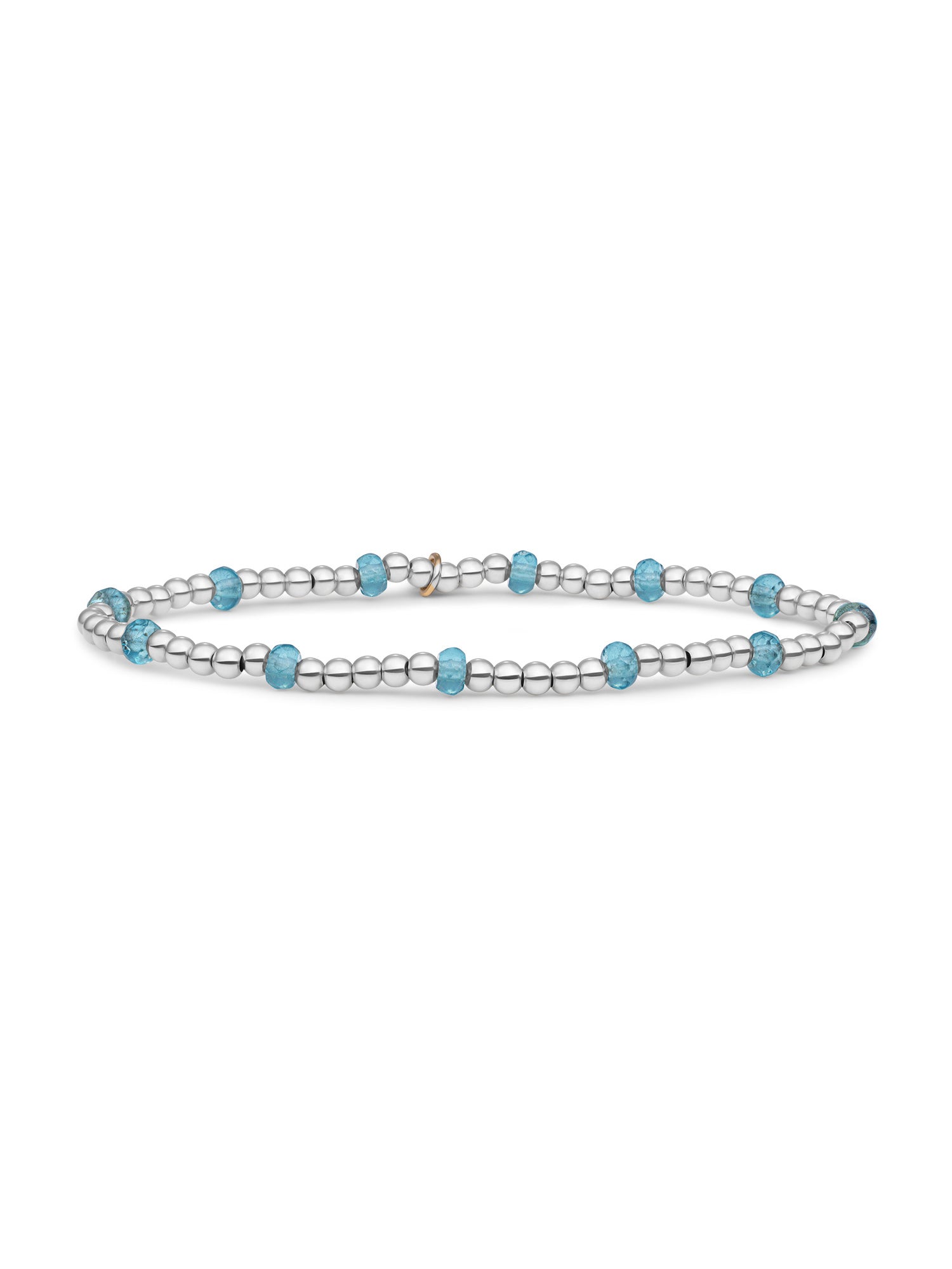 Reverse Roundel Armband Turquoise Quartz - Rhodium Plated