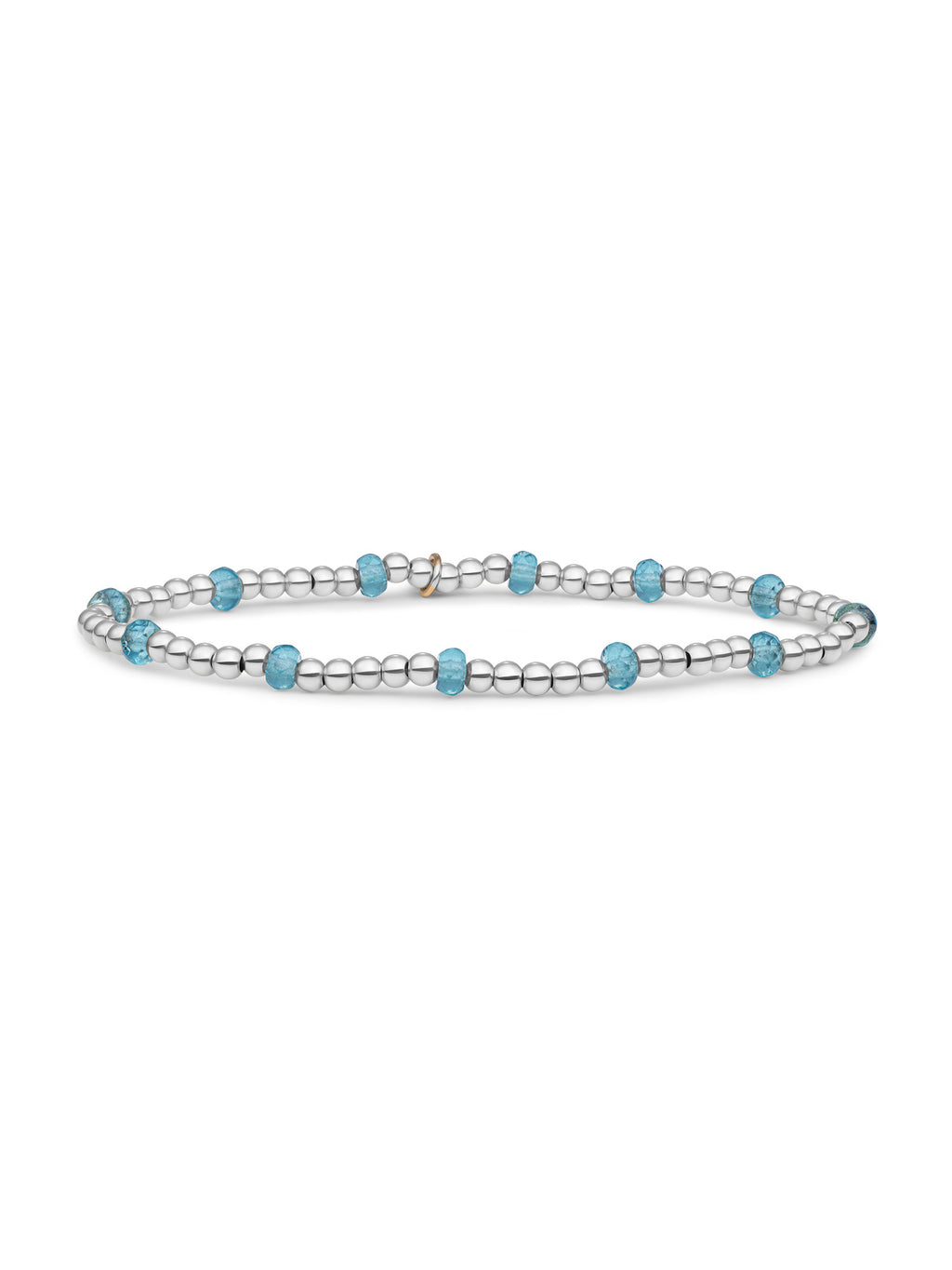 Reverse Roundel Armband Turquoise Quartz - Rhodium Plated