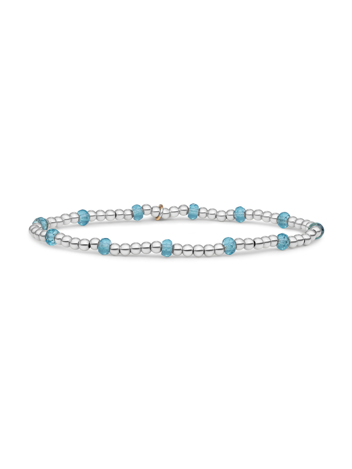 Reverse Roundel Armband Turquoise Quartz - Rhodium Plated