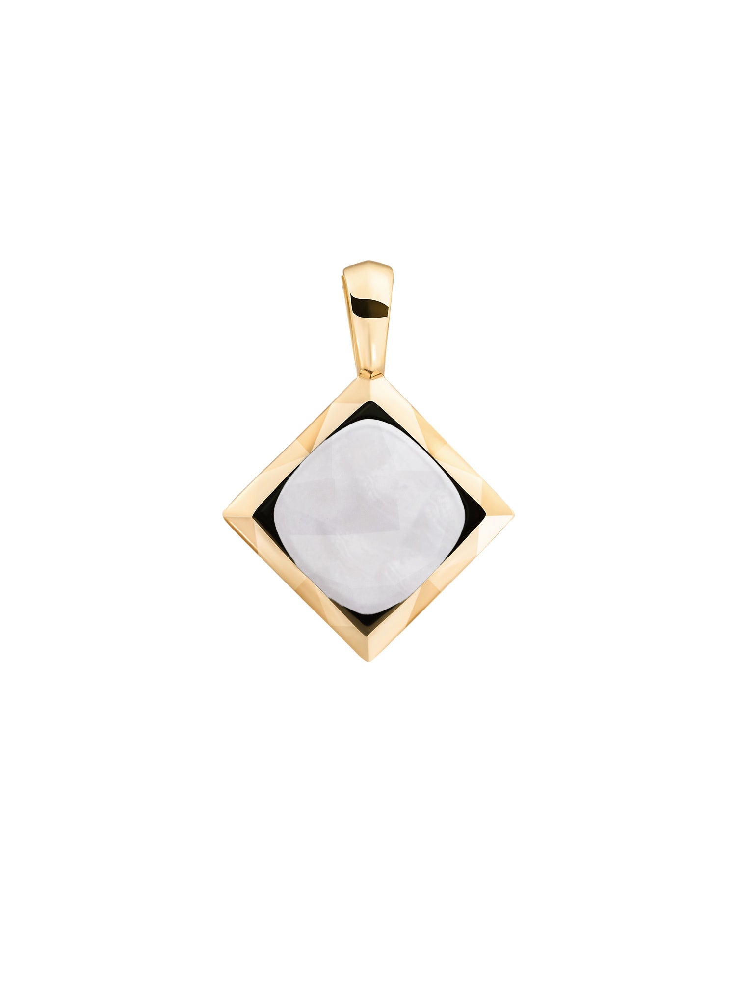 Cushion Cut Pendant Moonstone - Gold Plated