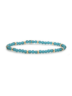 Roundel Interstellar Armband Turquoise Quartz - Gold Plated
