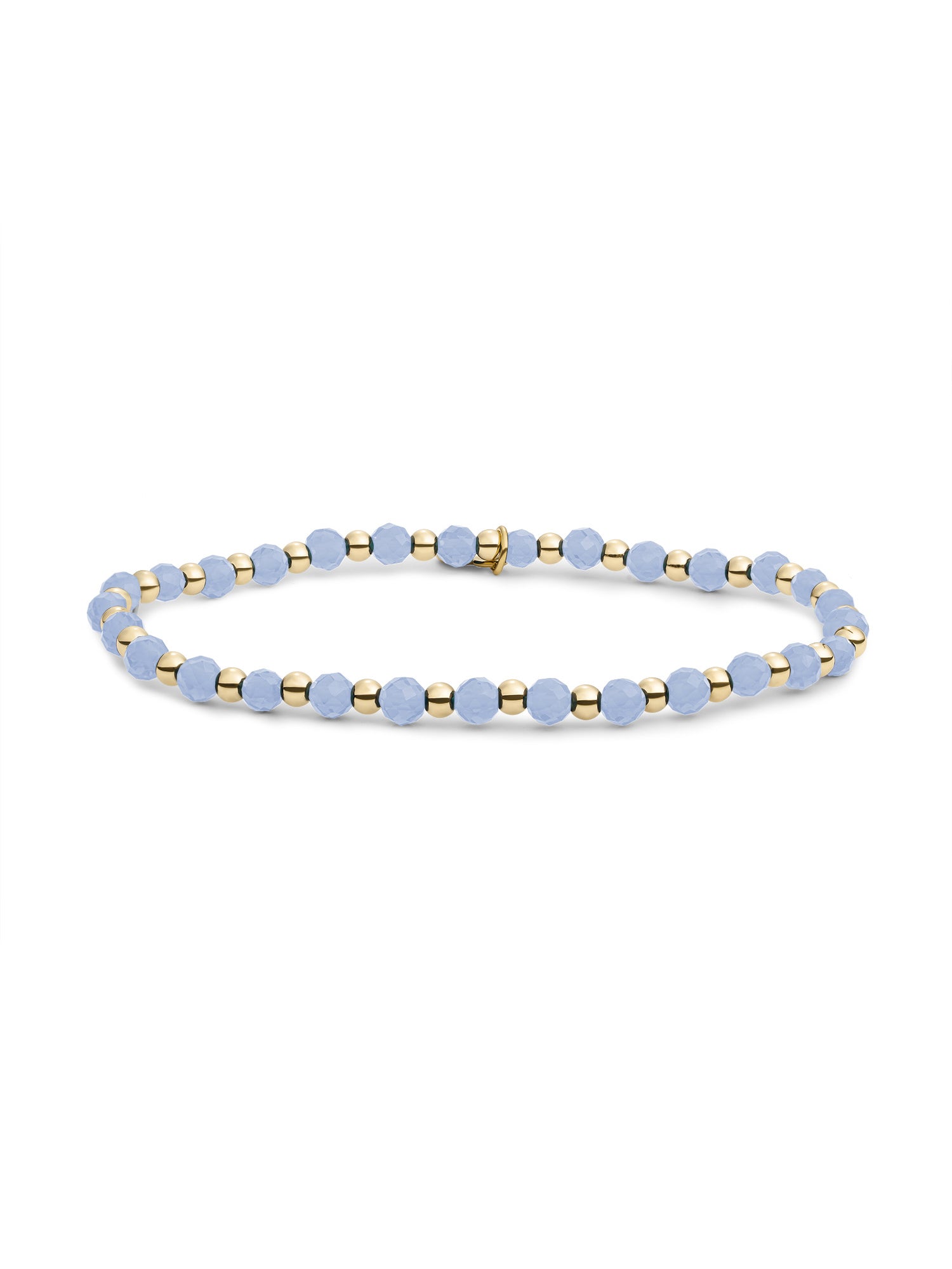Interstellar Armband Milky Blue Jade - Gold Plated