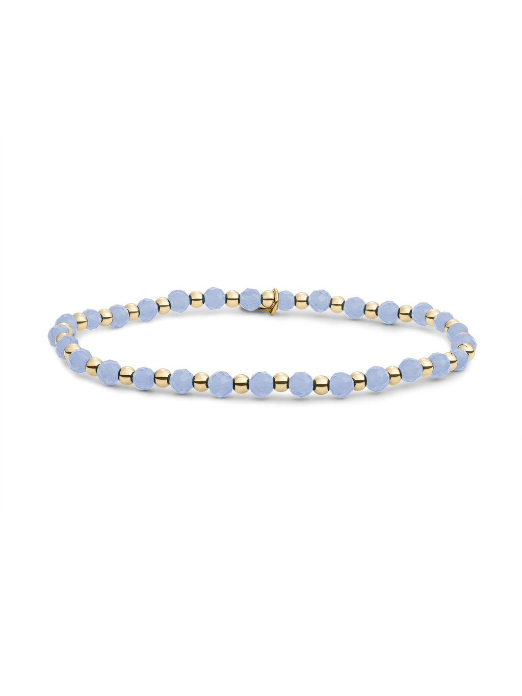 Interstellar Armband Milky Blue Jade - Gold Plated
