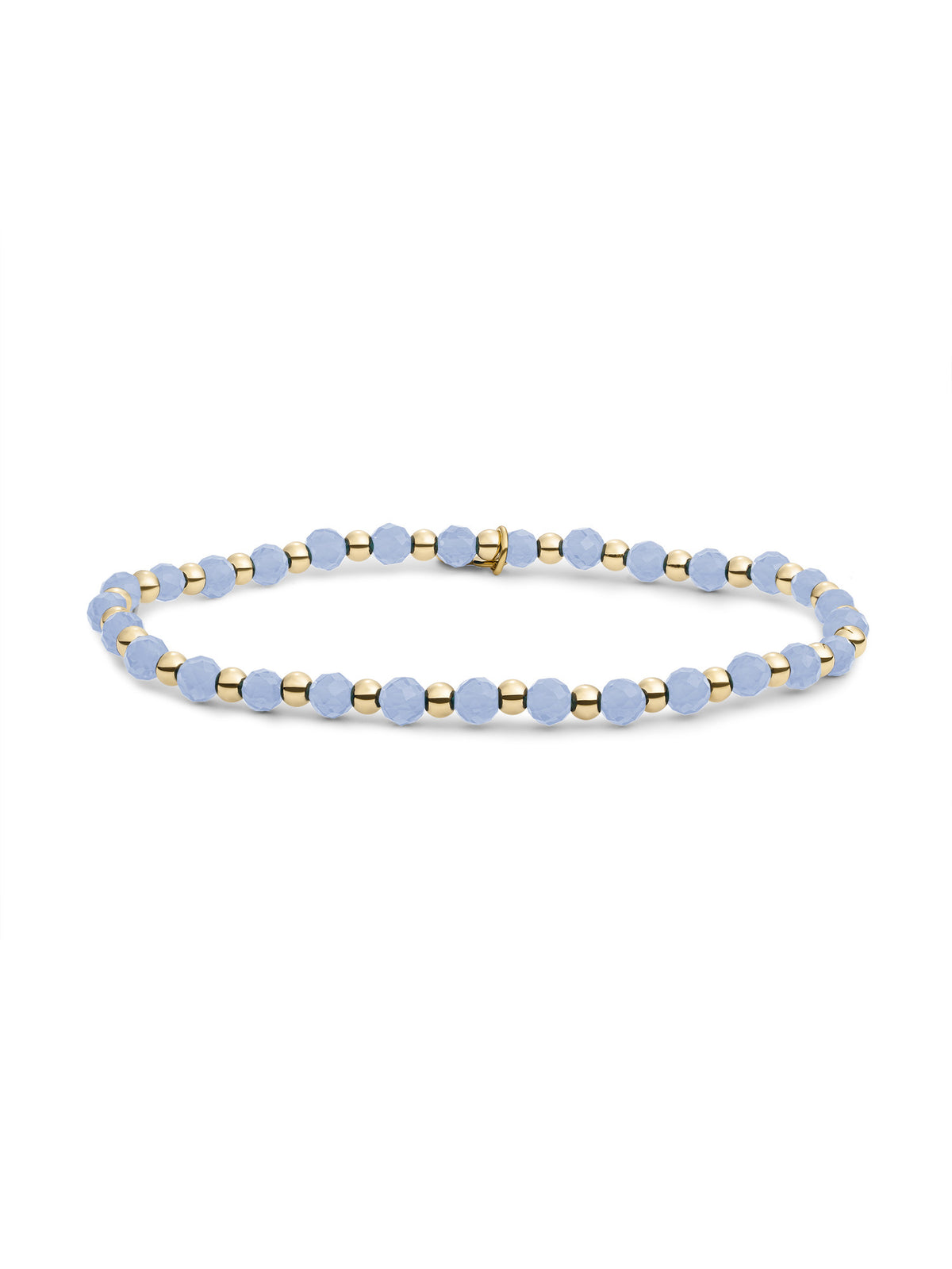 Interstellar Armband Milky Blue Jade - Gold Plated