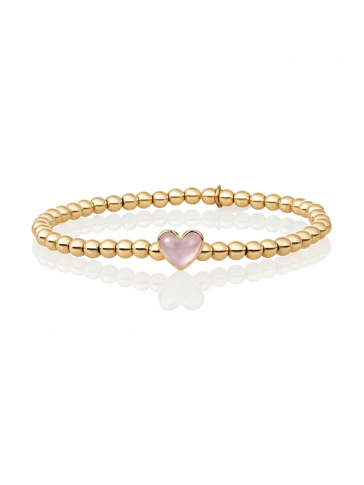 Limited Mom Armband Pink Opalite - Gold Plated