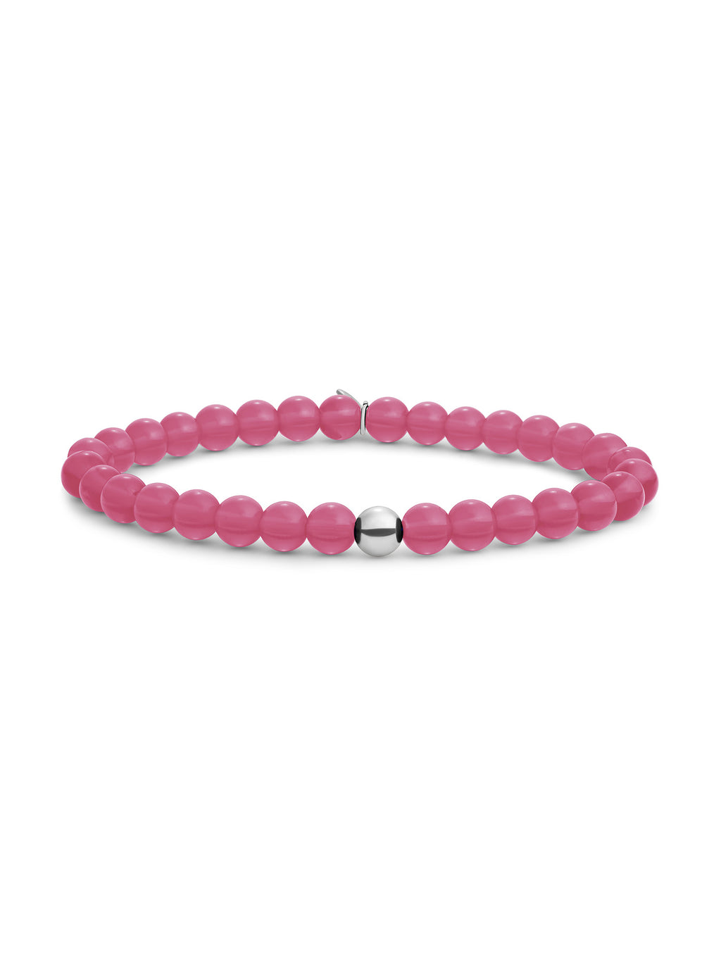 Saturn Armband Large Candy Jade - Rhodium Plated