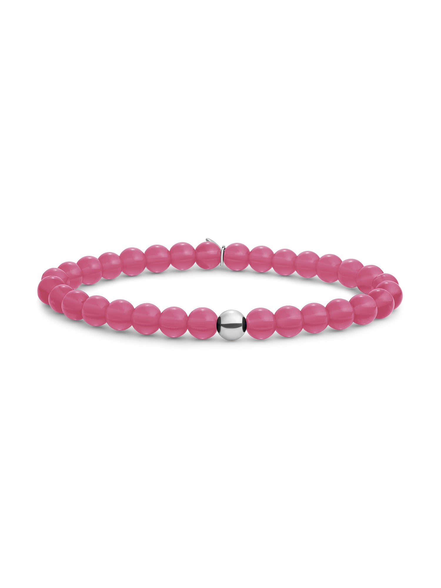 Saturn Armband Large Candy Jade - Rhodium Plated