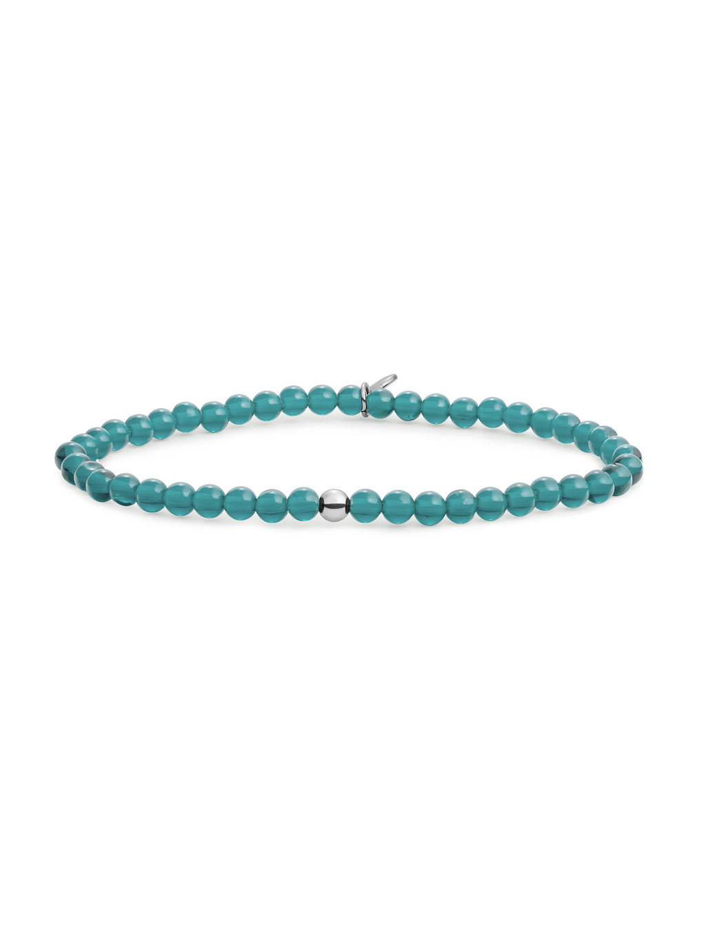 Saturn Armband Small Turquoise Quartz - Rhodium Plated