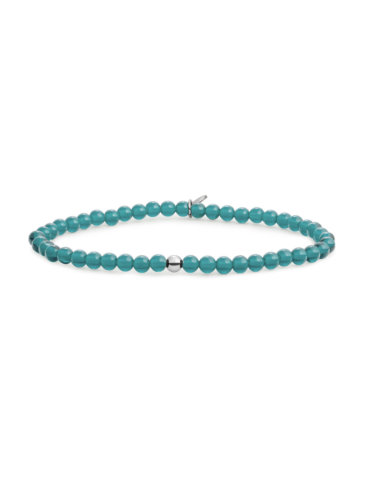 Saturn Armband Small Turquoise Quartz - Rhodium Plated