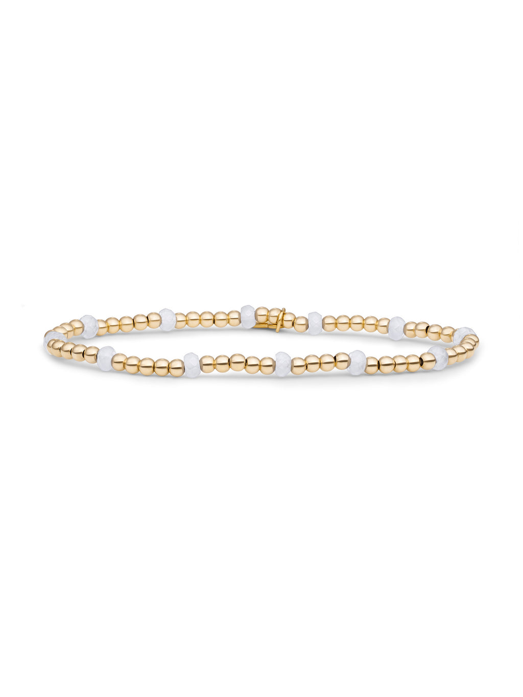 Reverse Roundel Armband Moonstone - Gold Plated