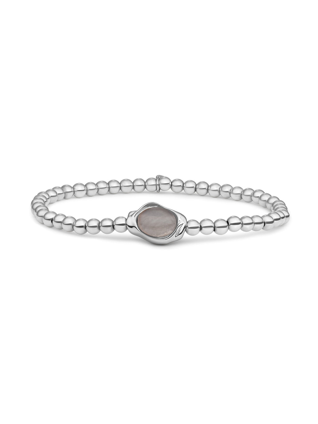 Flow Armband Smoky Quartz - Rhodium Plated