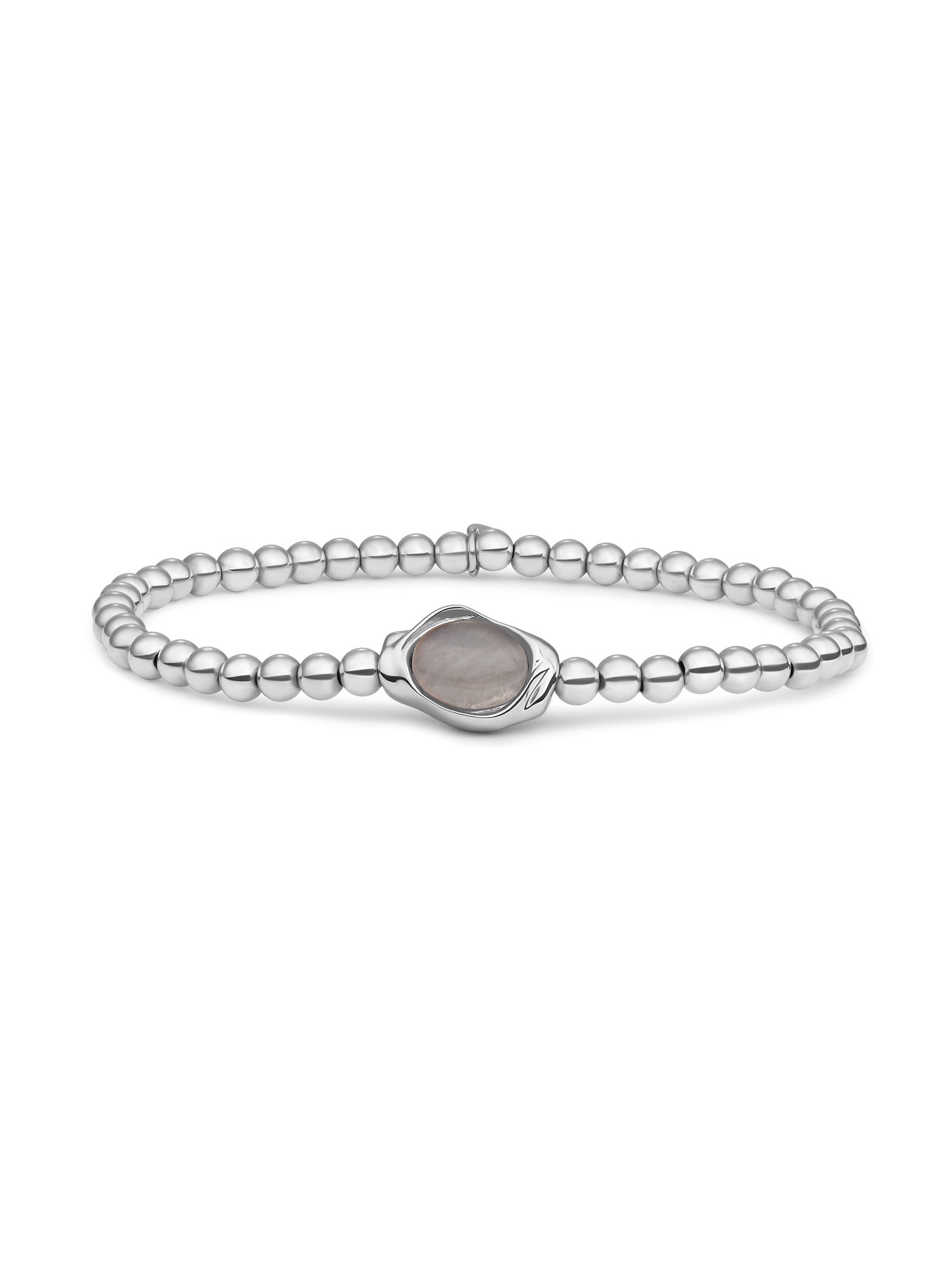 Flow Armband Smoky Quartz - Rhodium Plated