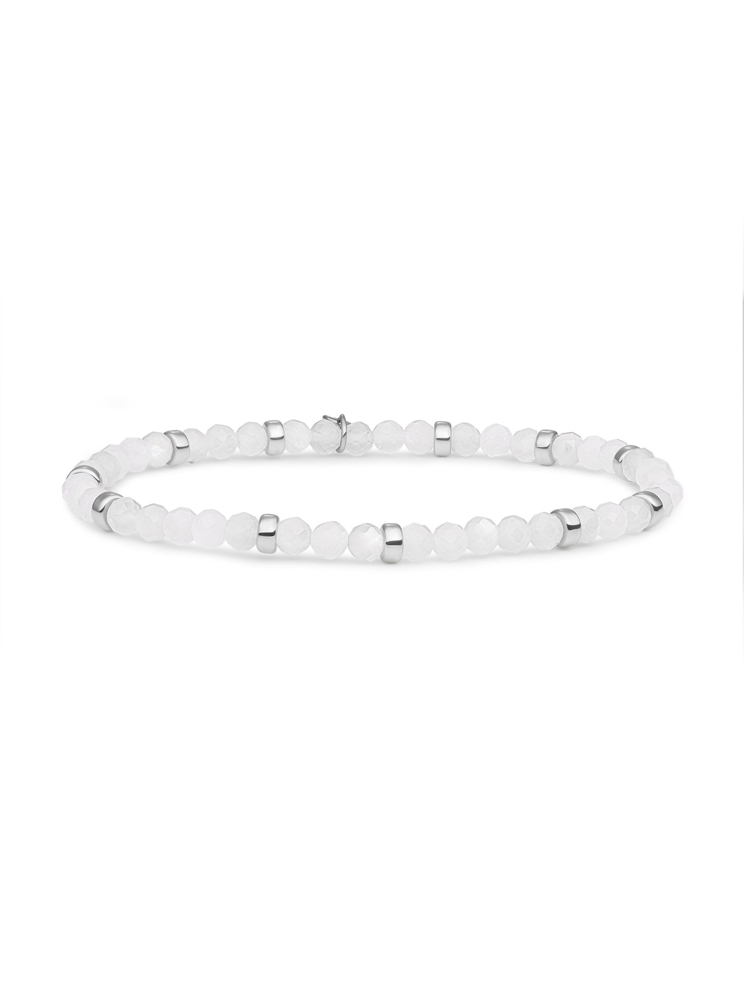 Roundel Interstellar Armband Moonstone - Rhodium Plated