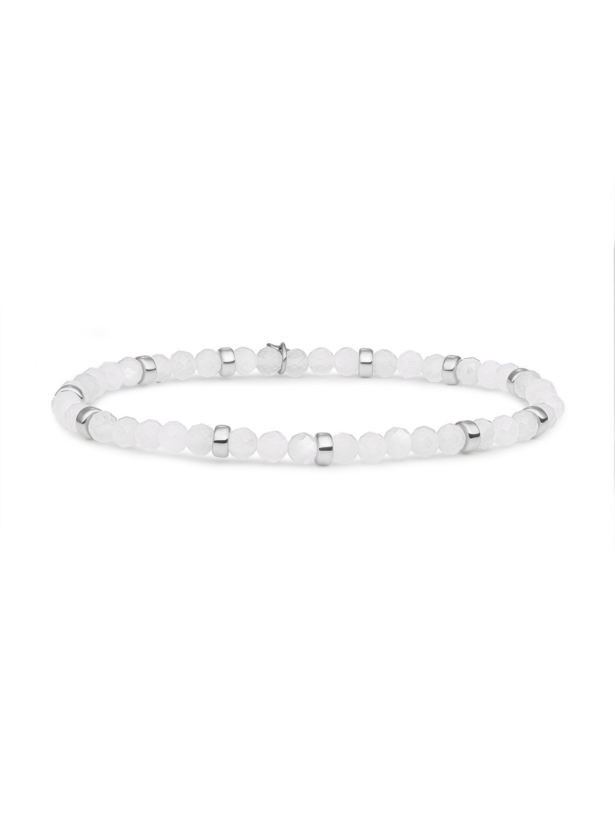 Roundel Interstellar Armband Moonstone - Rhodium Plated