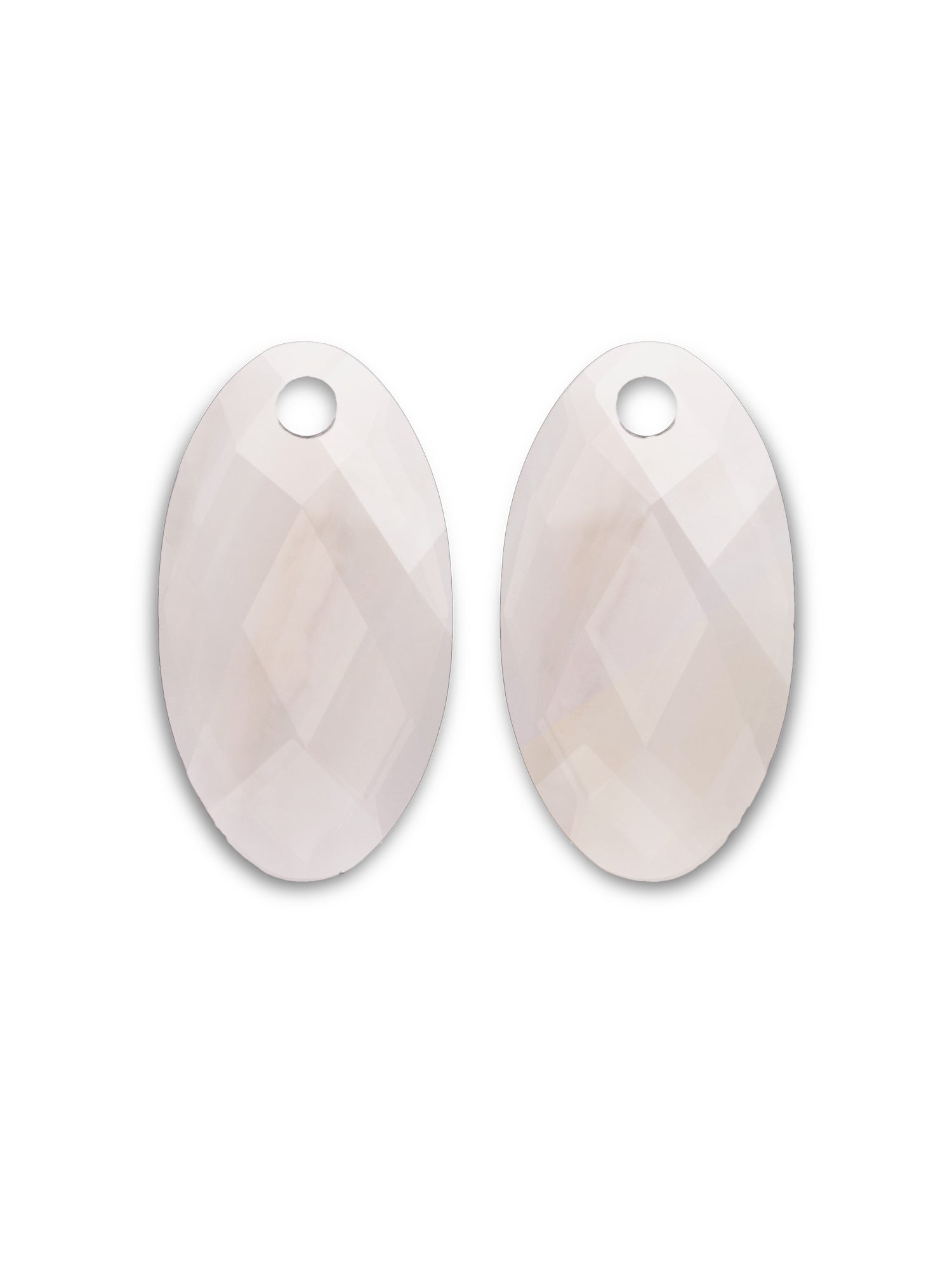 Oorbel Edelstenen Large Leaf Mother of Pearl - Oorbel Edelstenen Large Leaf Mother of Pearl