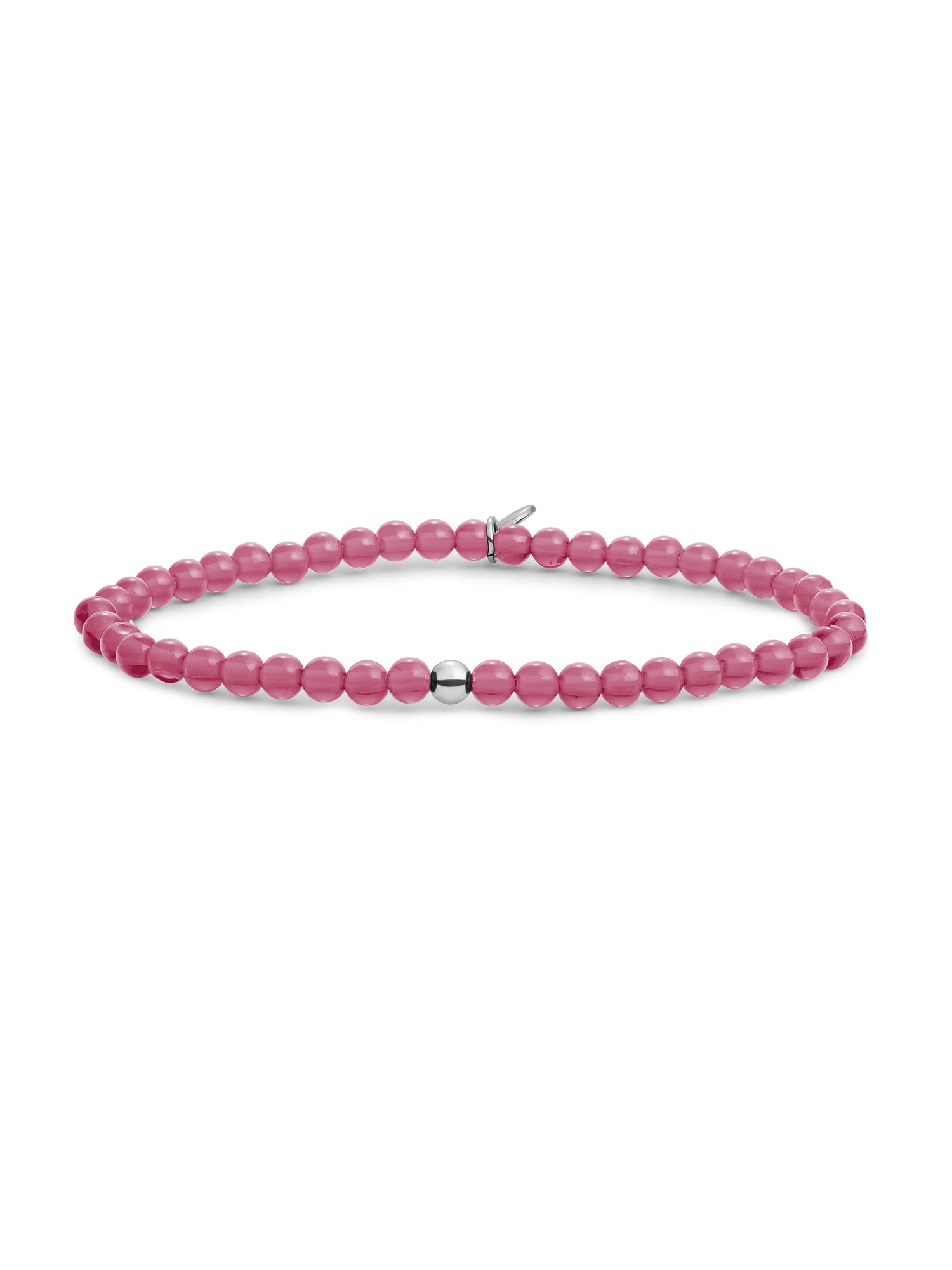Saturn Armband Small Candy Jade - Rhodium Plated
