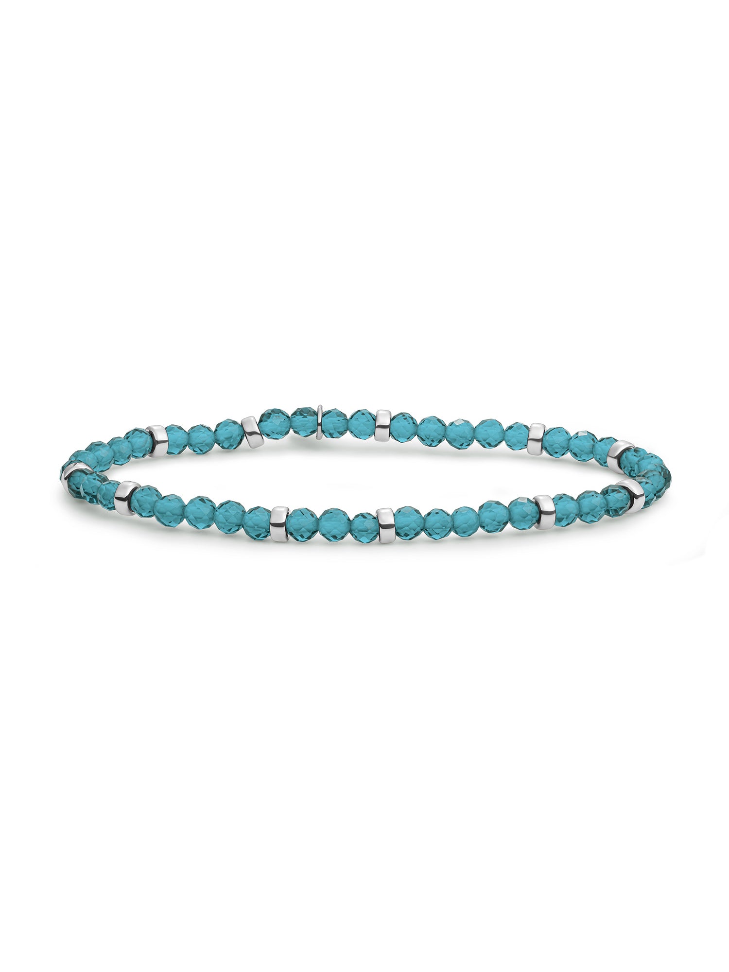 Roundel Interstellar Armband Turquoise Quartz - Rhodium Plated