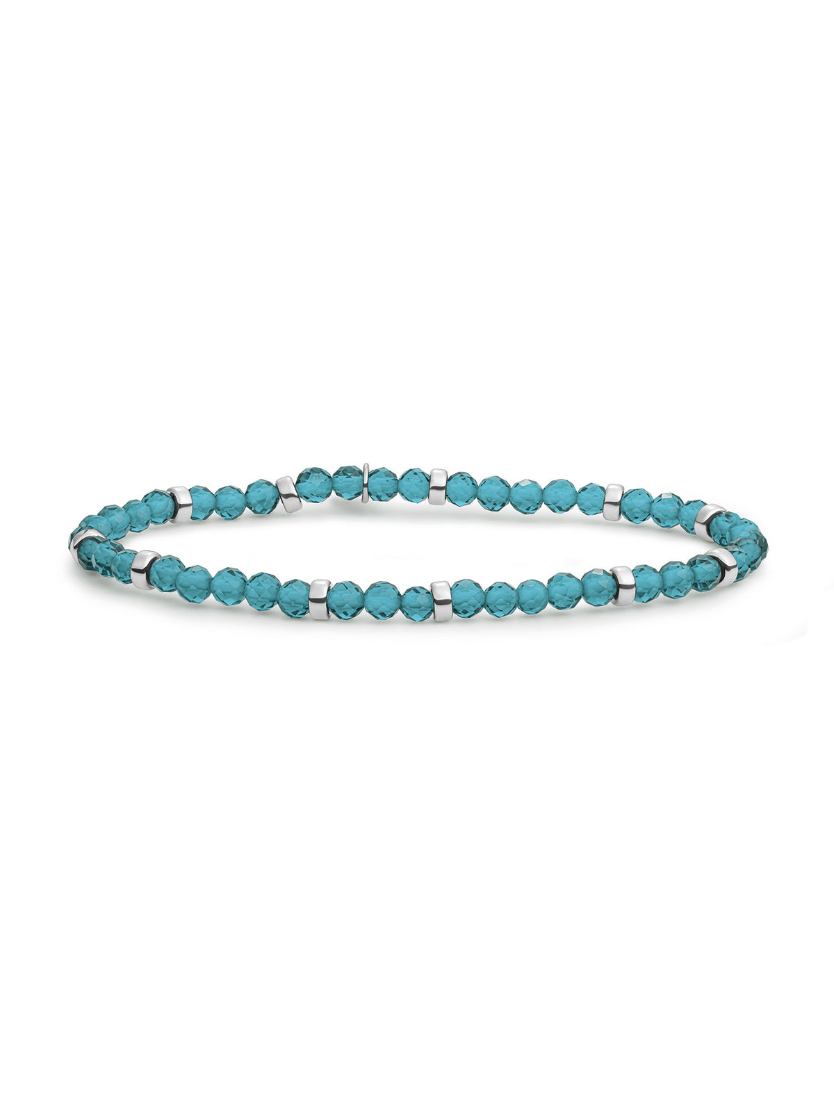 Roundel Interstellar Armband Turquoise Quartz - Rhodium Plated