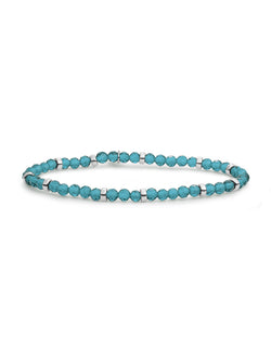 Roundel Interstellar Armband Turquoise Quartz - Rhodium Plated