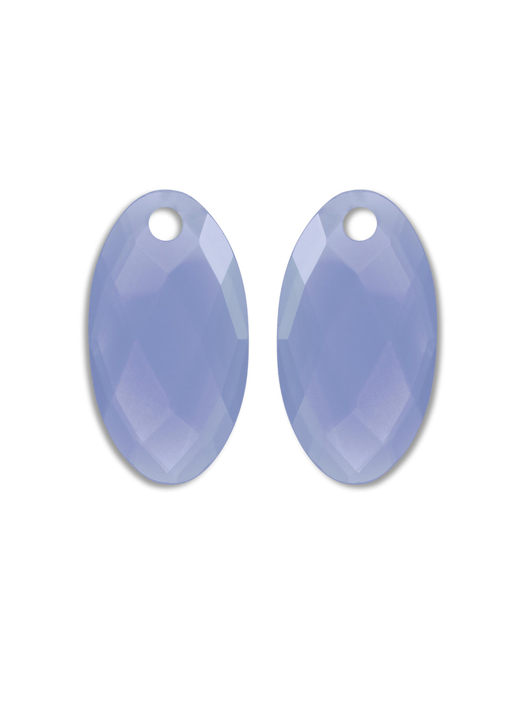 Oorbel Edelstenen Large Leaf Milky Blue Jade - Oorbel Edelstenen Large Leaf Milky Blue Jade