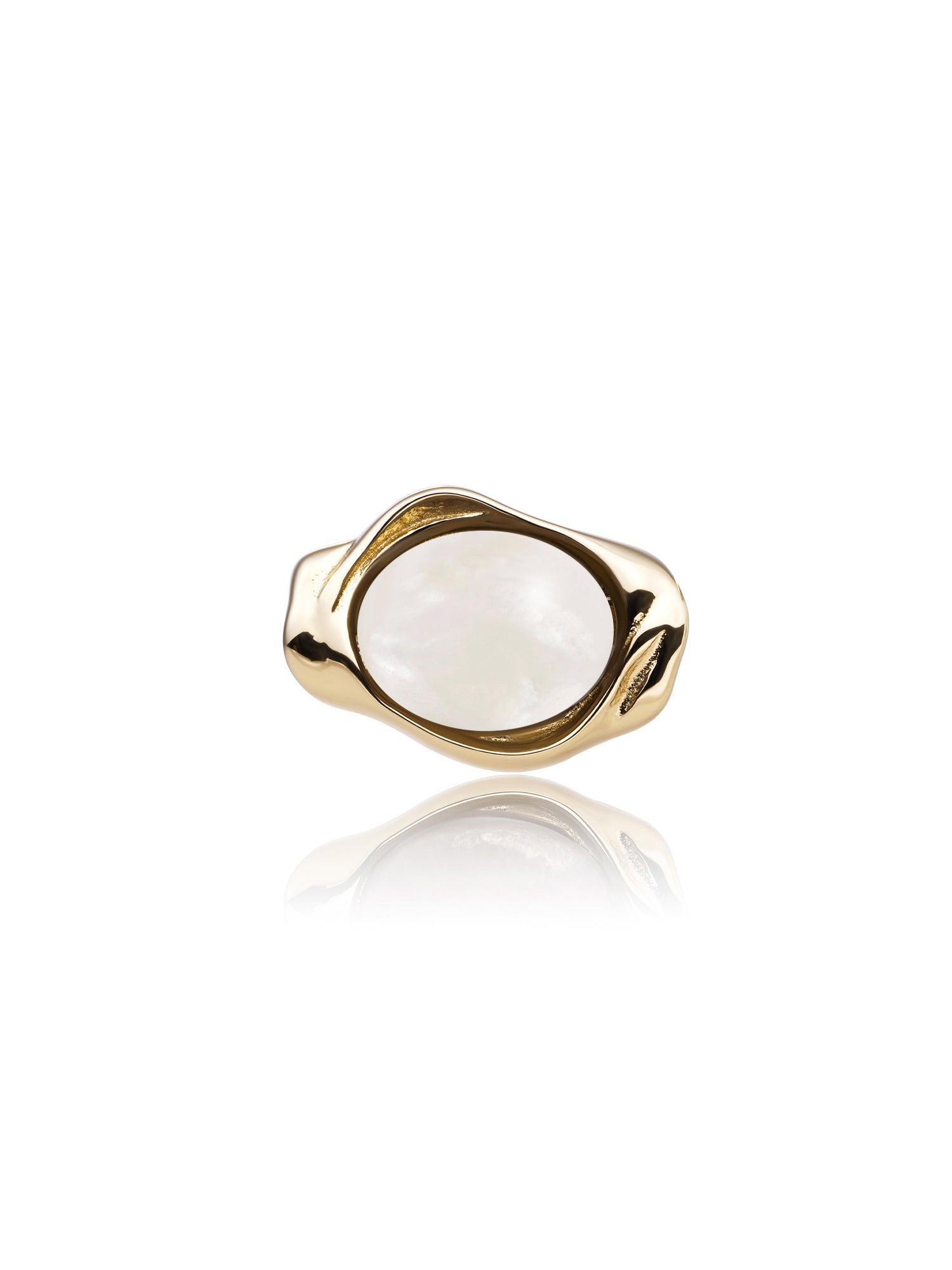 Flow Pendant Pearl - Gold Plated