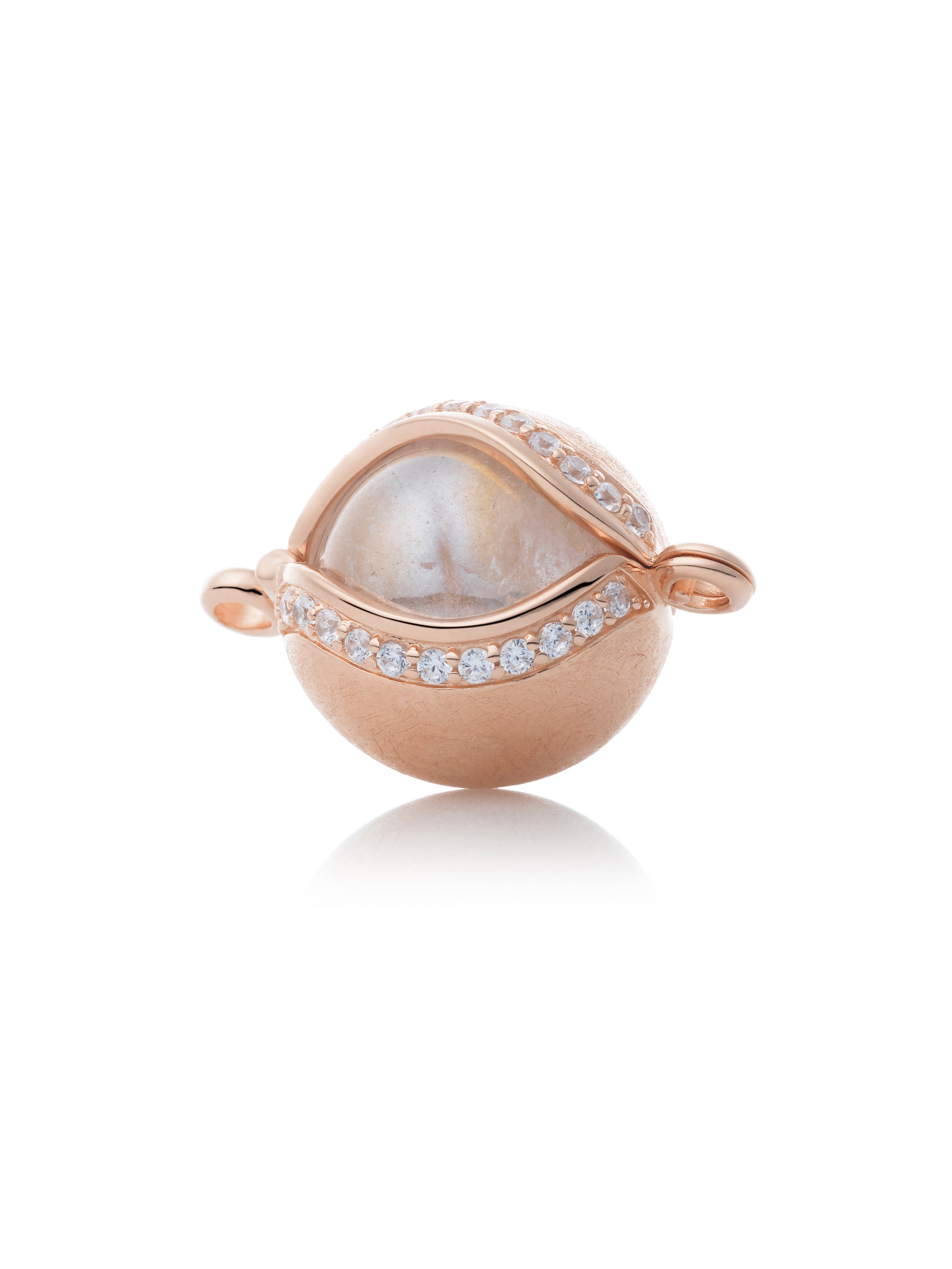 Bracelet Pendant - The Core Mat Crystal Rose Gold - CZ Mat 14mm - Bracelet Pendant - The Core Mat Crystal Rose Gold