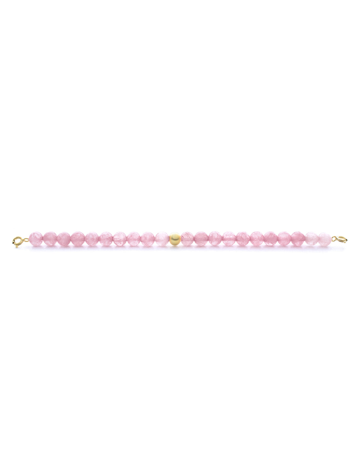 Gold Clasp - Bracelet 6mm Rose Quartz - Gold Clasp - Bracelet 6mm Rose Quartz