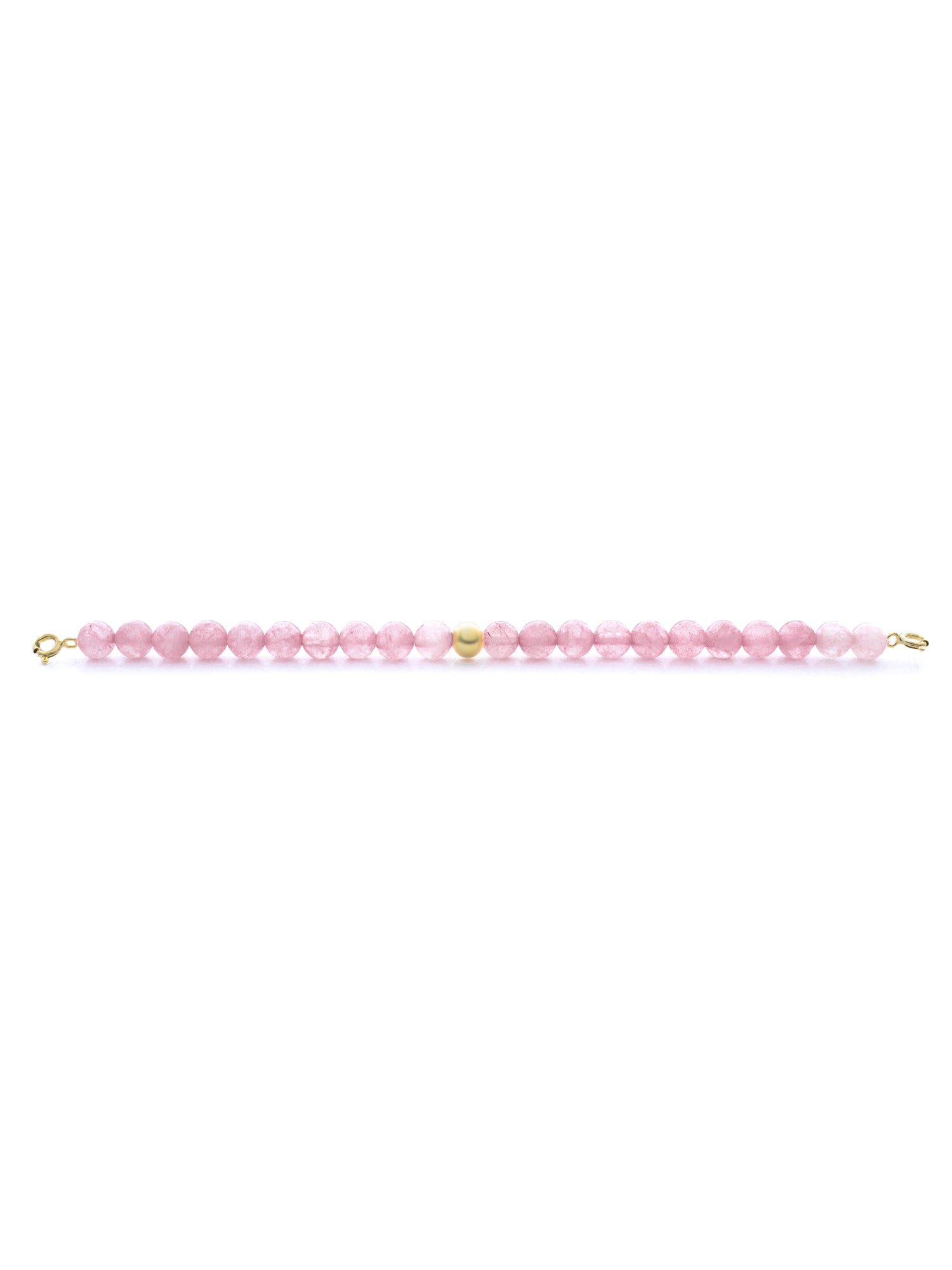 Gold Clasp - Bracelet 6mm Rose Quartz - Gold Clasp - Bracelet 6mm Rose Quartz