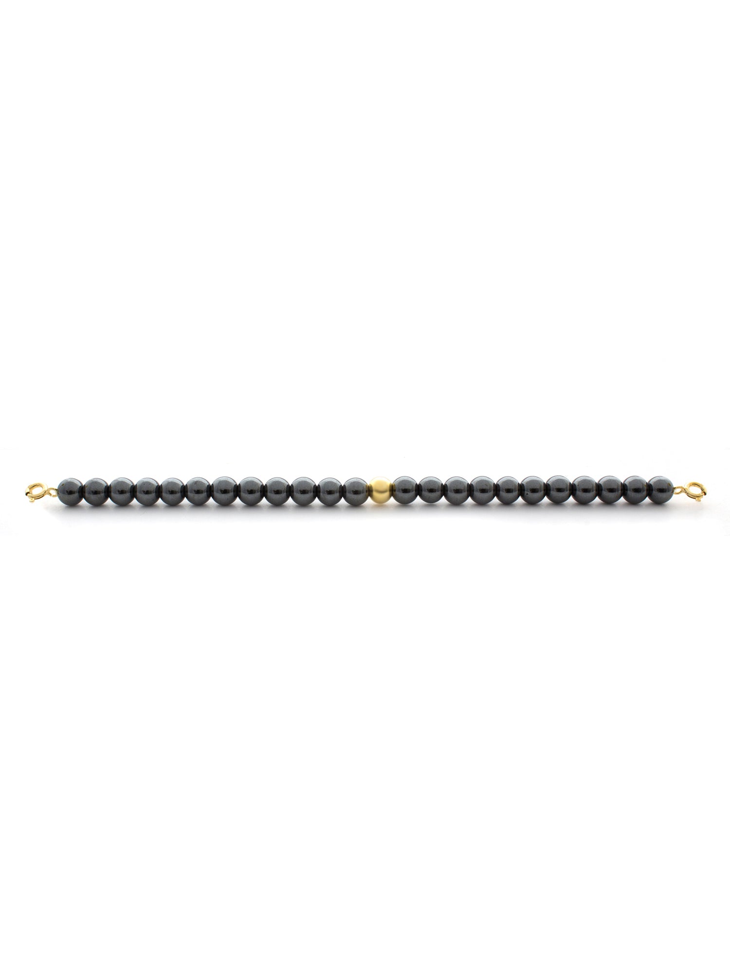 Gold Clasp - Bracelet 6mm Hematite - Gold Clasp - Bracelet 6mm Hematite