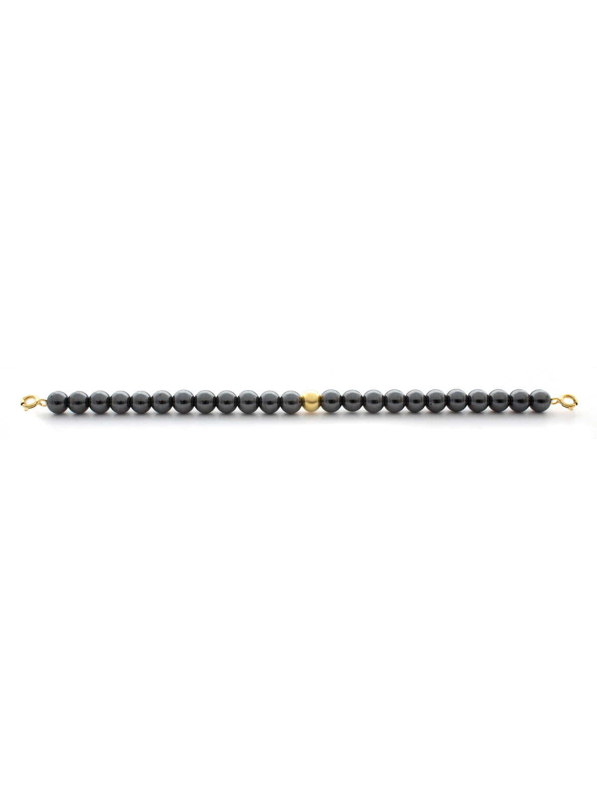Gold Clasp - Bracelet 6mm Hematite - Gold Clasp - Bracelet 6mm Hematite