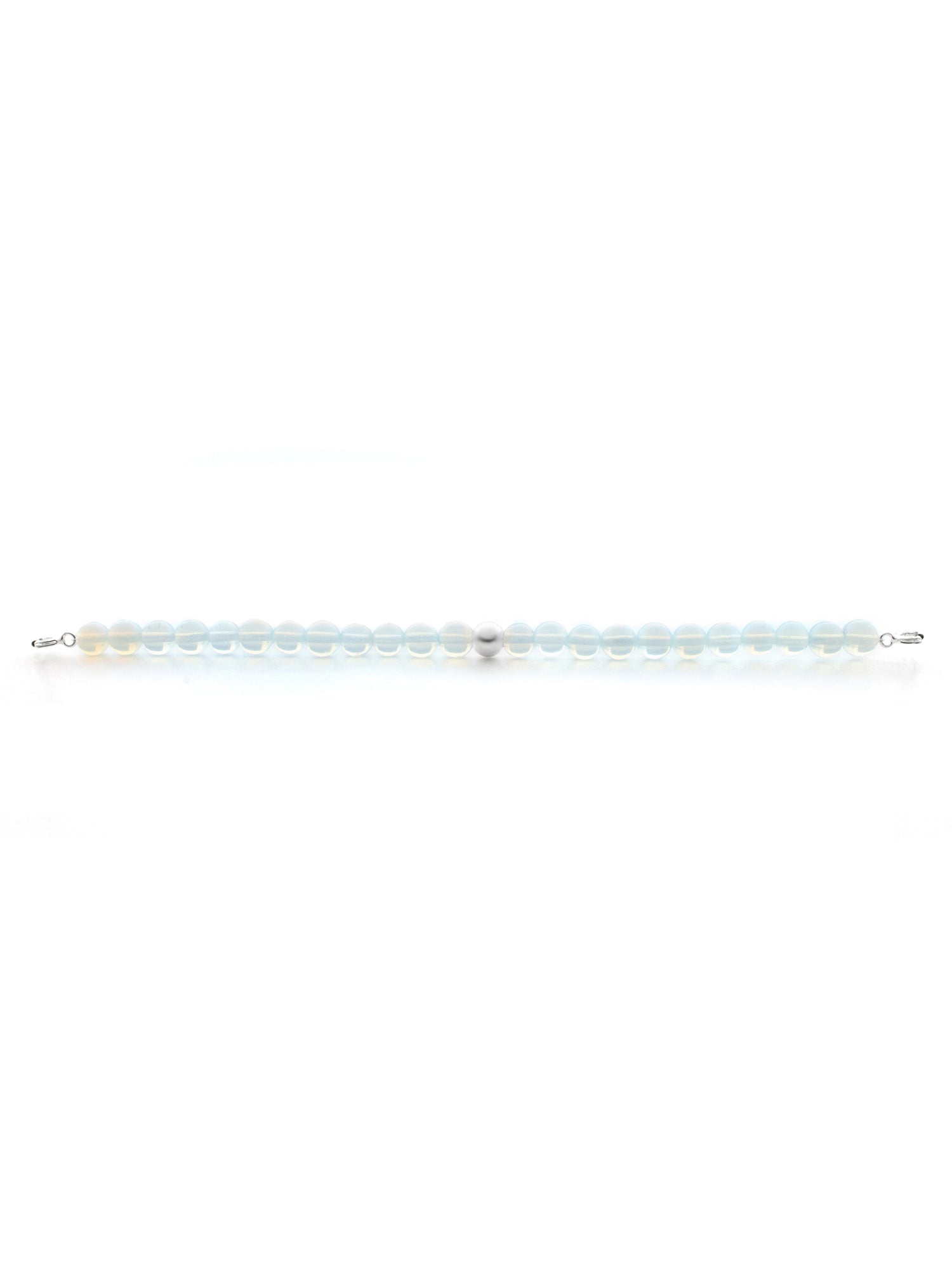 Silver Clasp - Bracelet 6mm Opalite - Silver Clasp - Bracelet 6mm Opalite