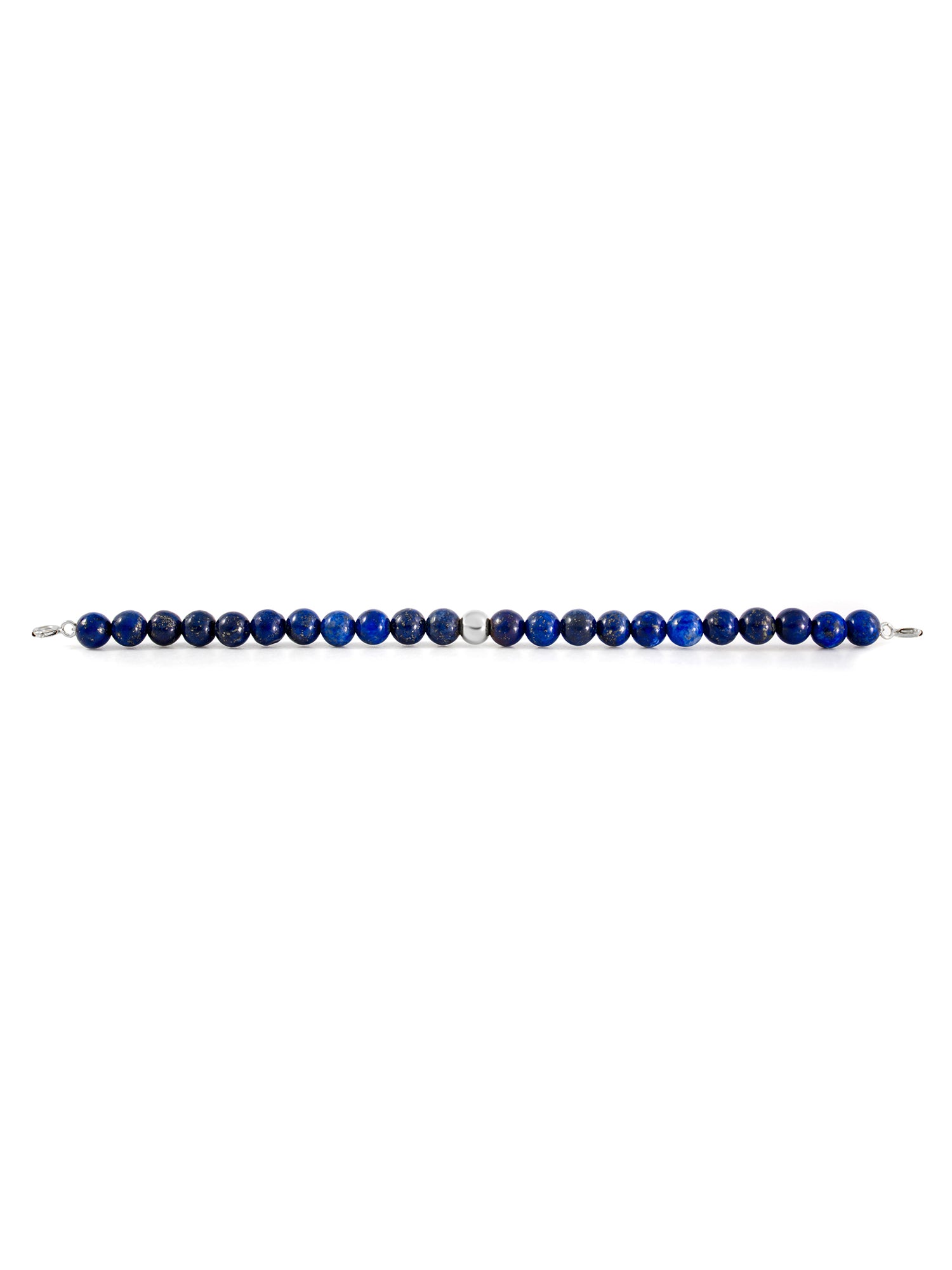Silver Clasp - Bracelet 6mm Lapis Lazuli - Silver Clasp - Bracelet 6mm Lapis Lazuli