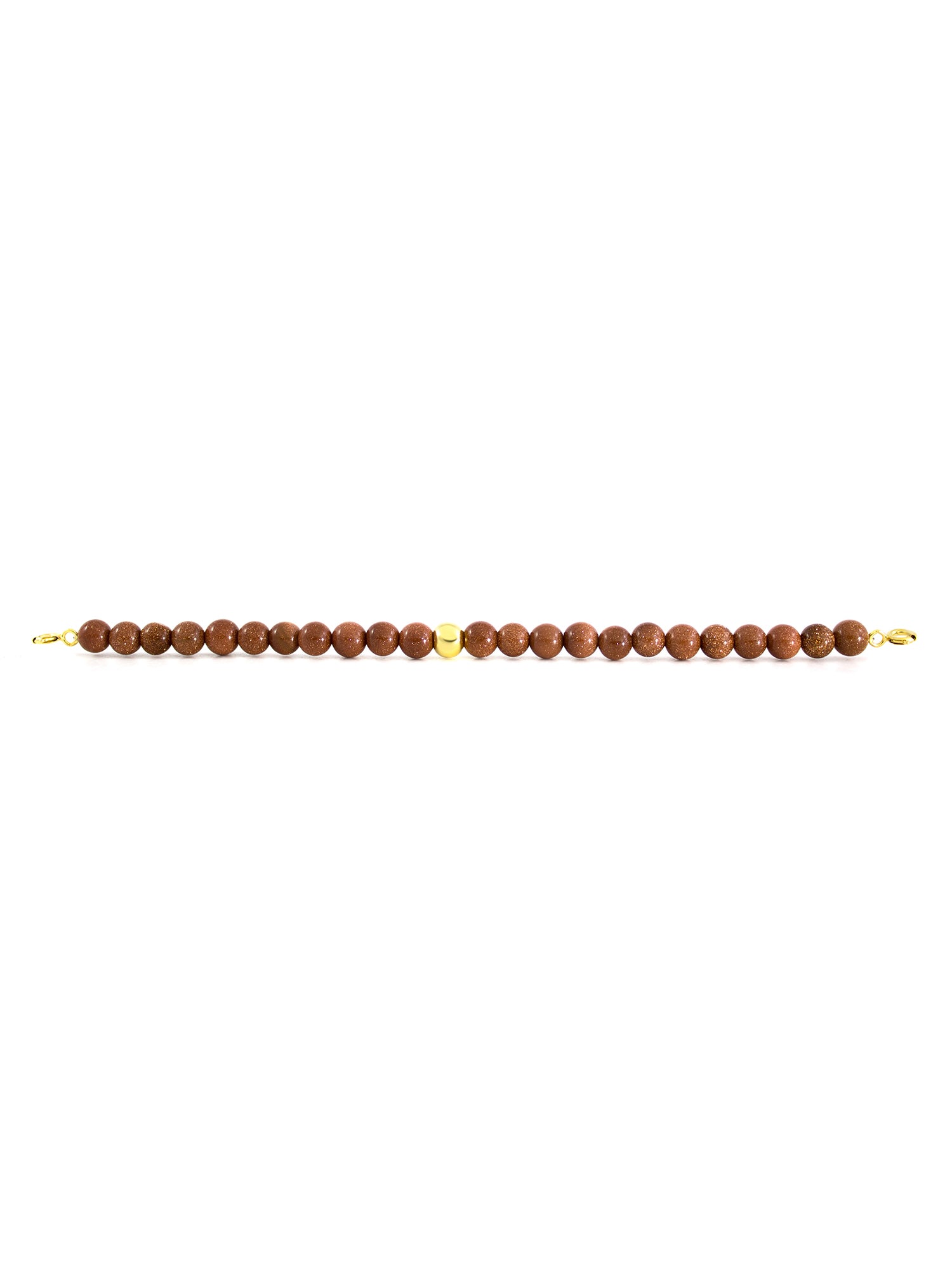 Gold Clasp - Bracelet 6mm Goldstone Brown - Gold Clasp - Bracelet 6mm Goldstone Brown