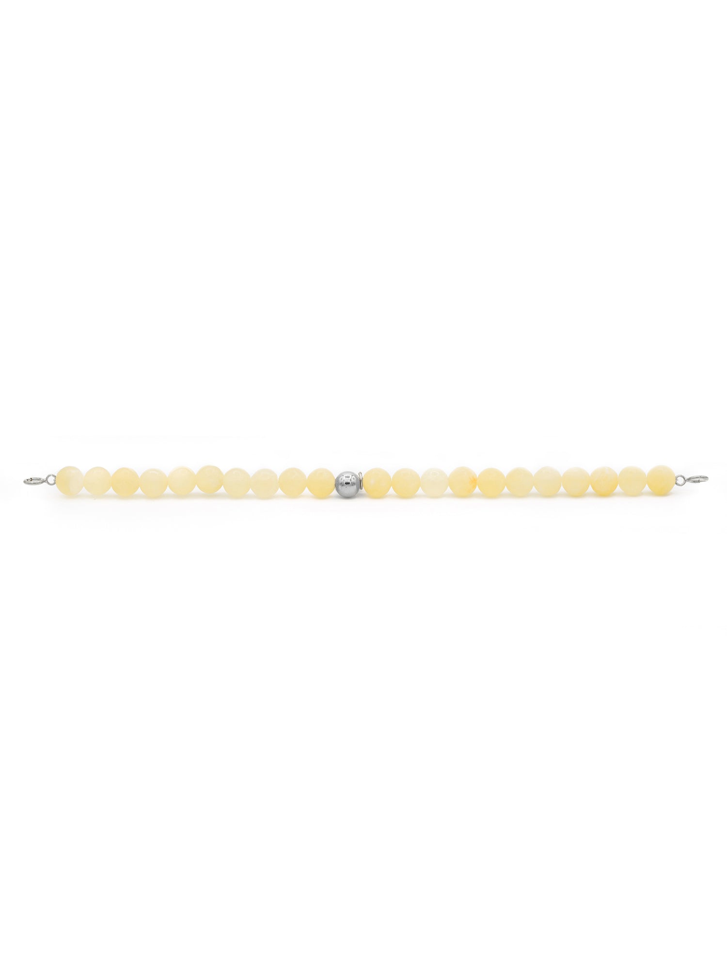 Silver Clasp - Bracelet 6mm Yellow Jaspis - Silver Clasp - Bracelet 6mm Yellow Jaspis