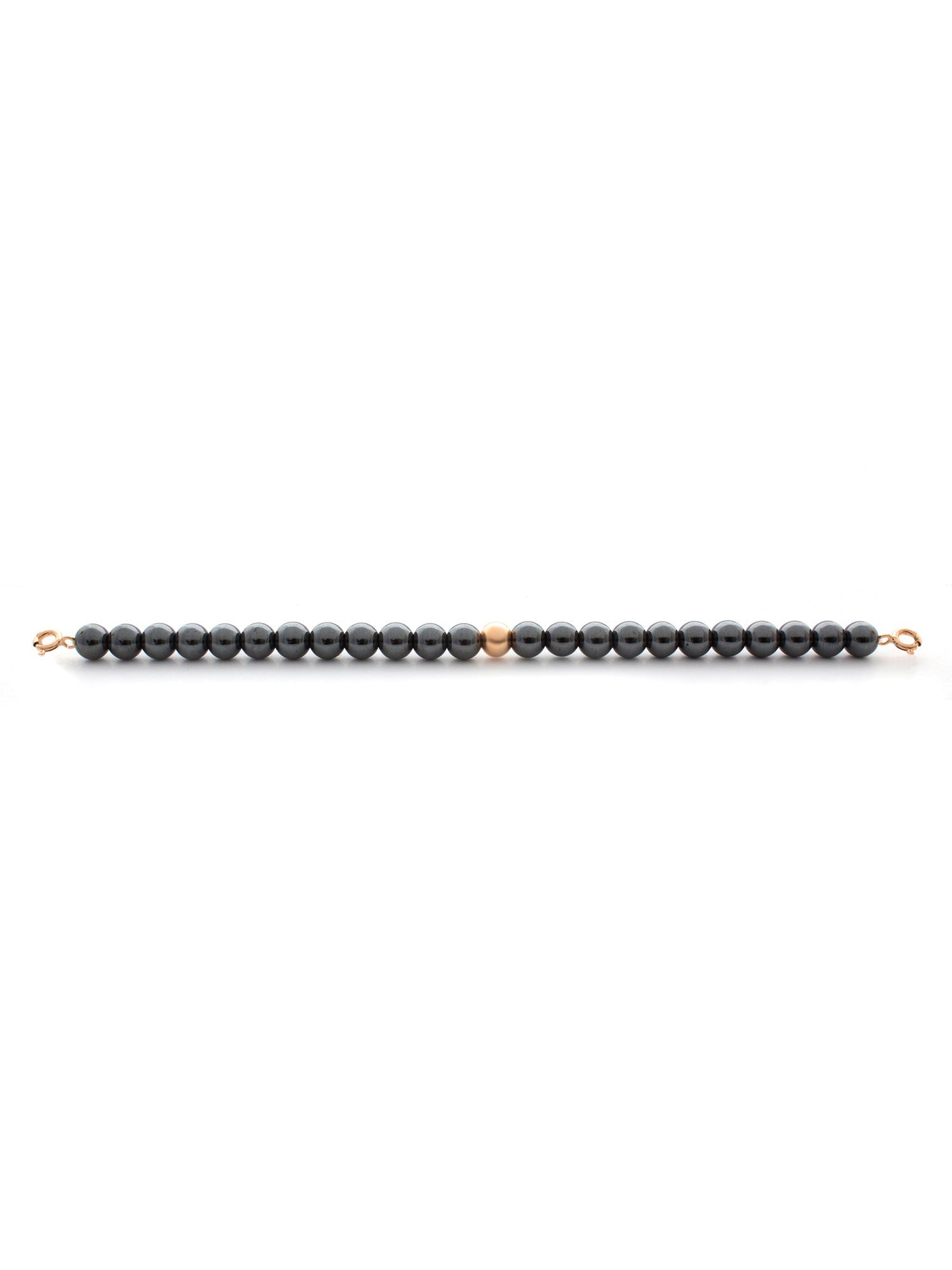 Rose gold Clasp - Bracelet 6mm Hematite - Rose gold Clasp - Bracelet 6mm Hematite