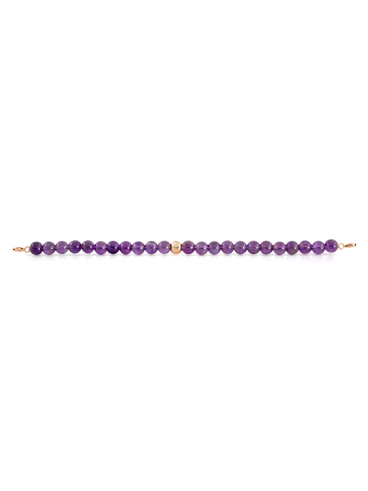Rose gold Clasp - Bracelet 6mm Amethyst - Rose gold Clasp - Bracelet 6mm Amethyst
