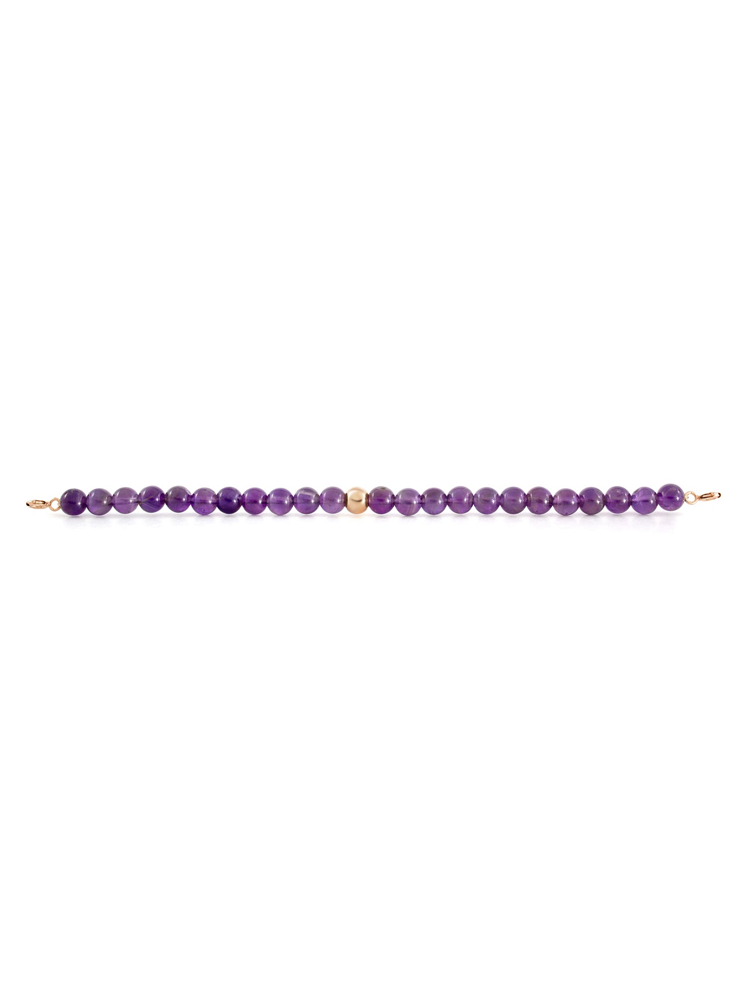 Rose gold Clasp - Bracelet 6mm Amethyst - Rose gold Clasp - Bracelet 6mm Amethyst