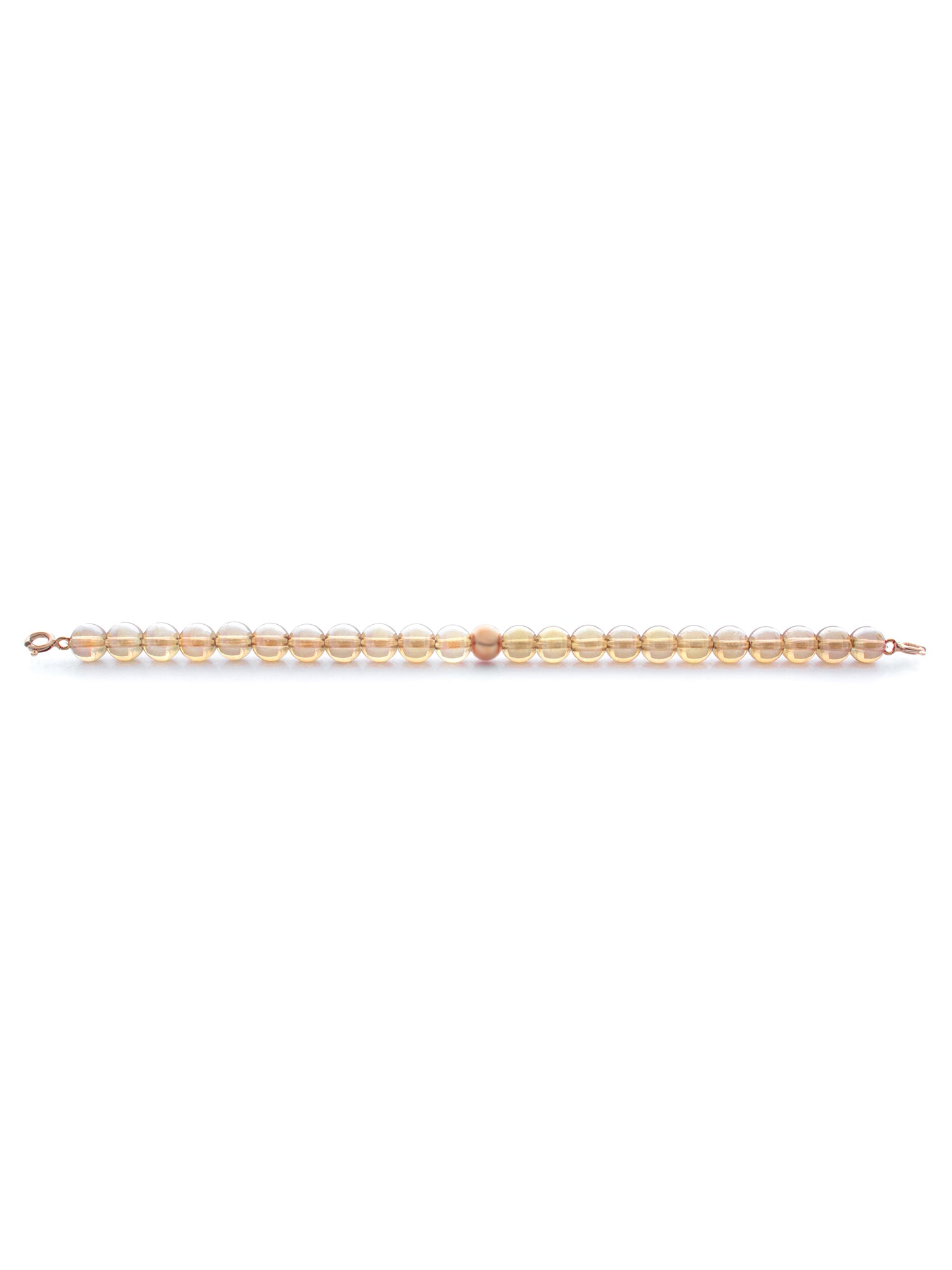 Rose Gold Clasp - Bracelet 6mm Aqua Aura Yellow - Rose Gold Clasp - Bracelet 6mm Aqua Aura Yellow