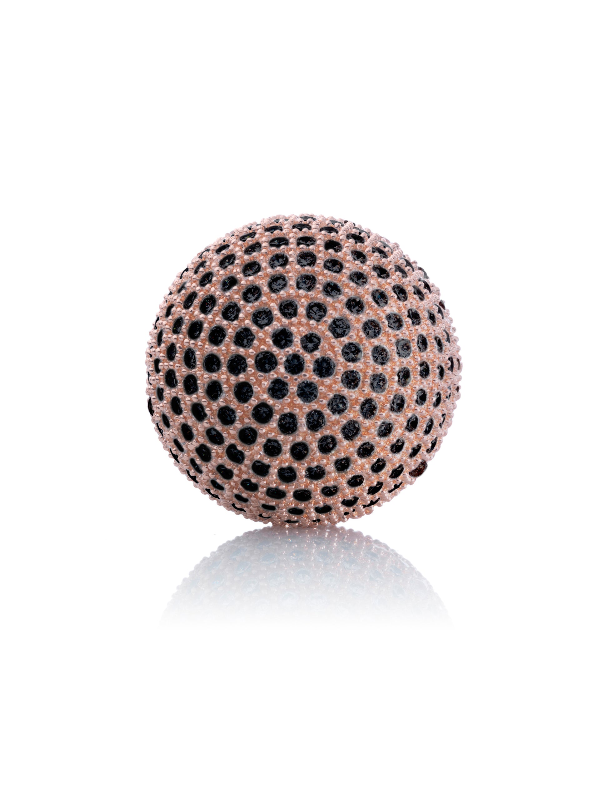 14 mm Rose Gold - Micro Pavé set - Black CZ - 14 mm Rose Gold - Micro Pavé set - Black CZ